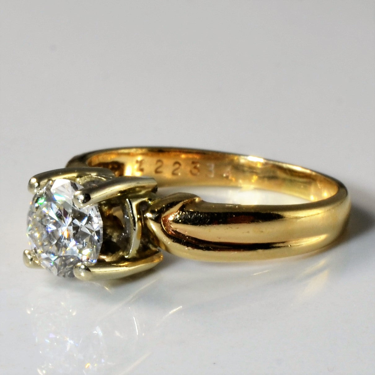 Bypass Solitaire Diamond Engagement Ring | 0.78ct | SZ 4.75 |