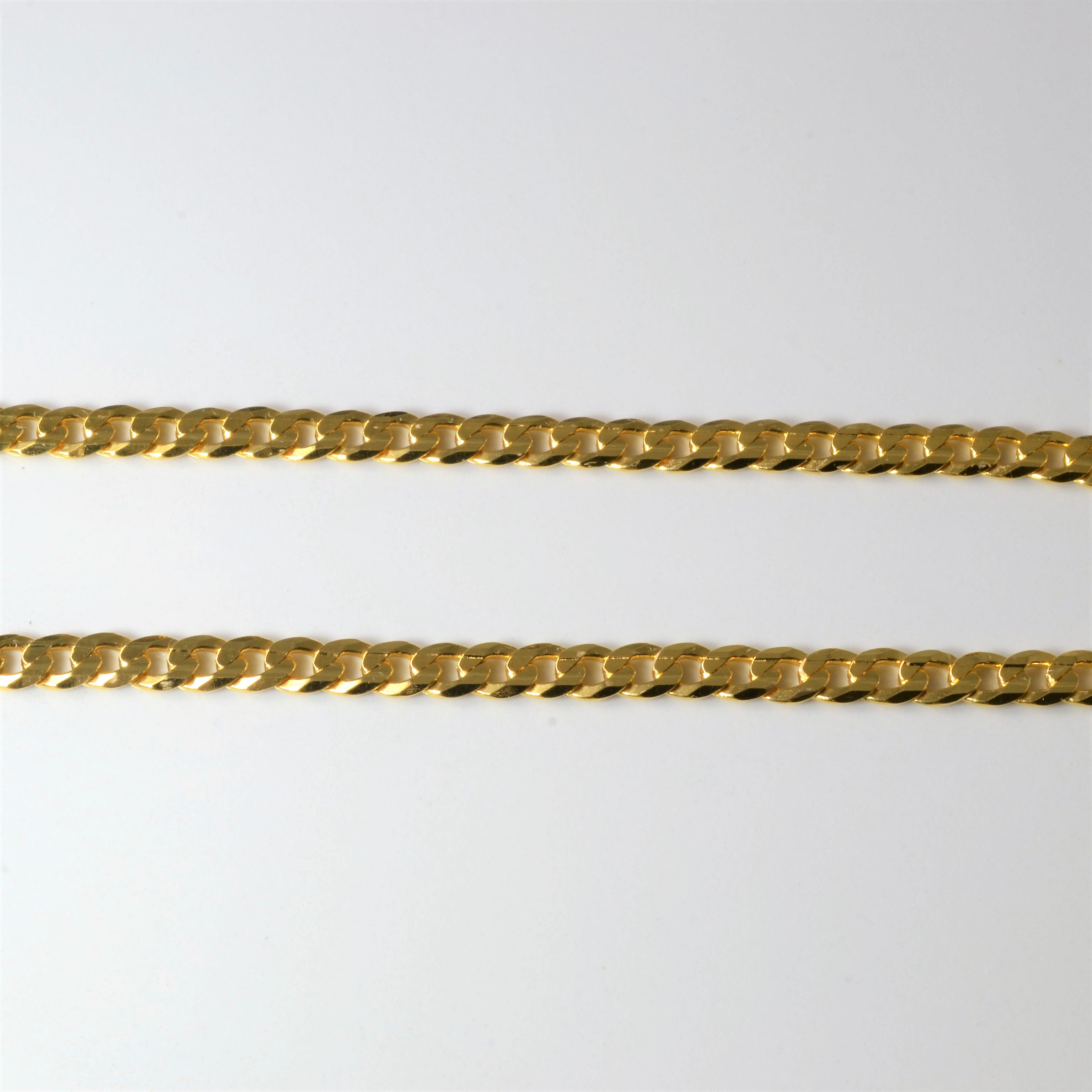 Chaîne cubaine en or jaune 22 carats | 20 pouces |