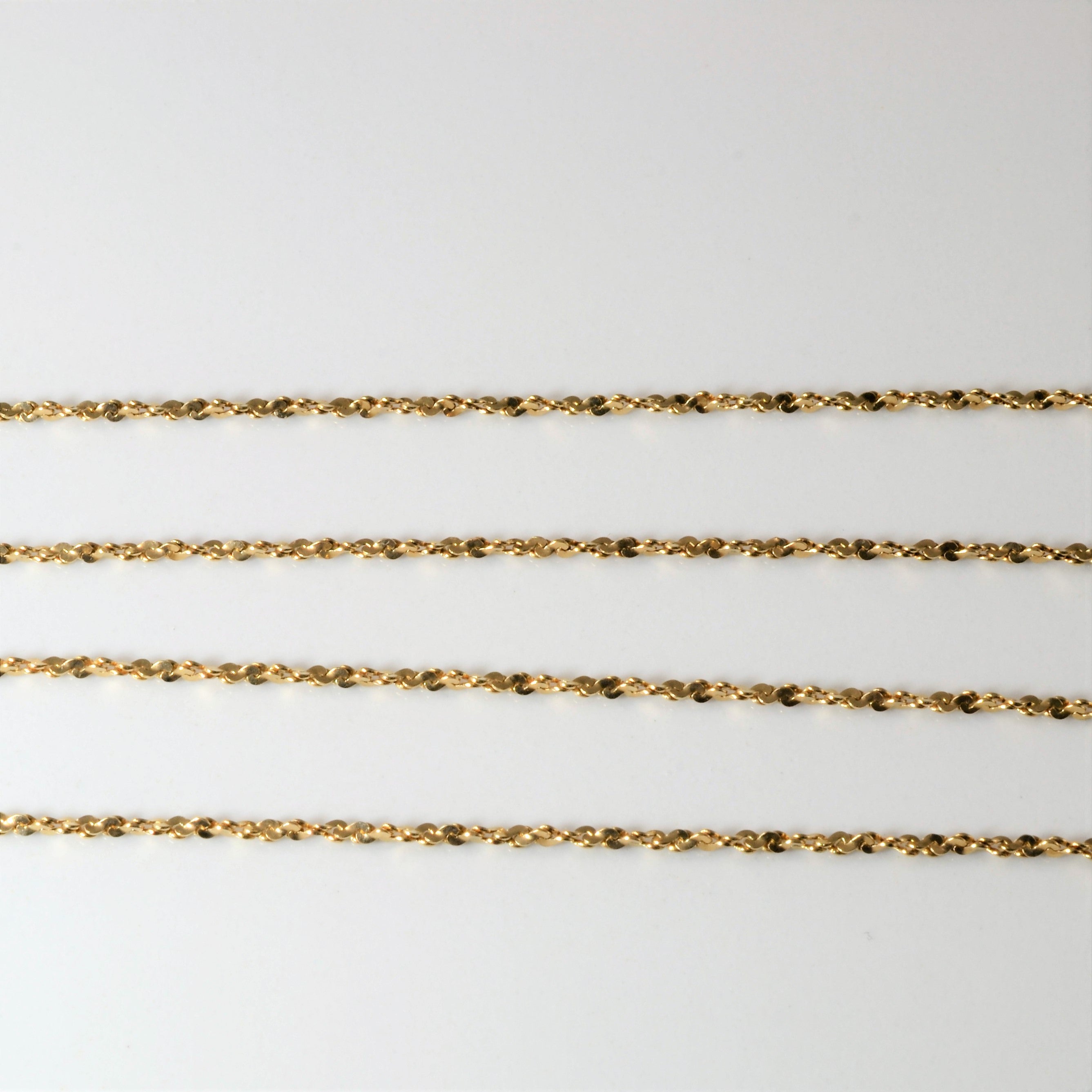 10k Yellow Gold Twisted Serpentine Chain | 22" |