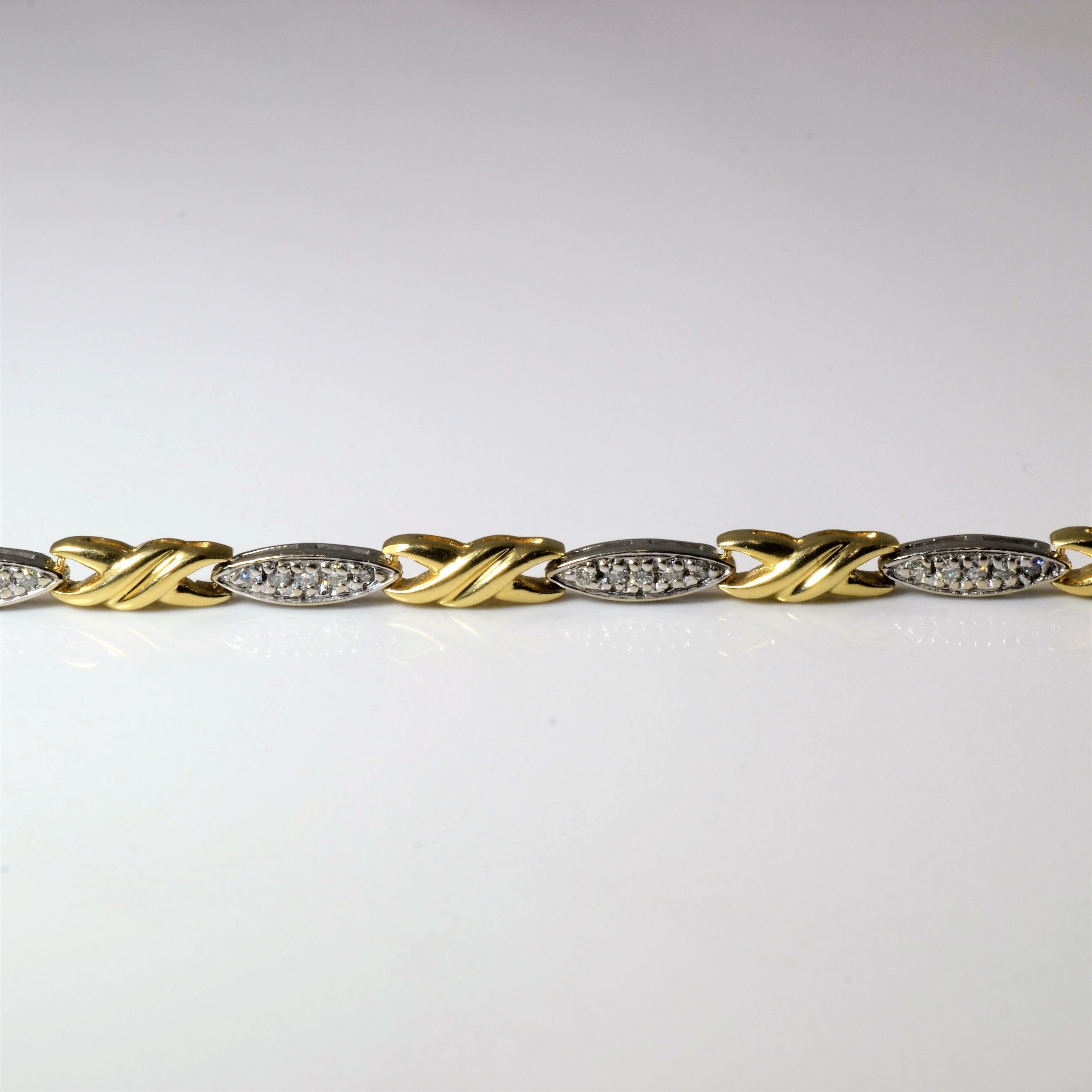 Diamond X Link Chain Bracelet | 0.41ctw | 7" |