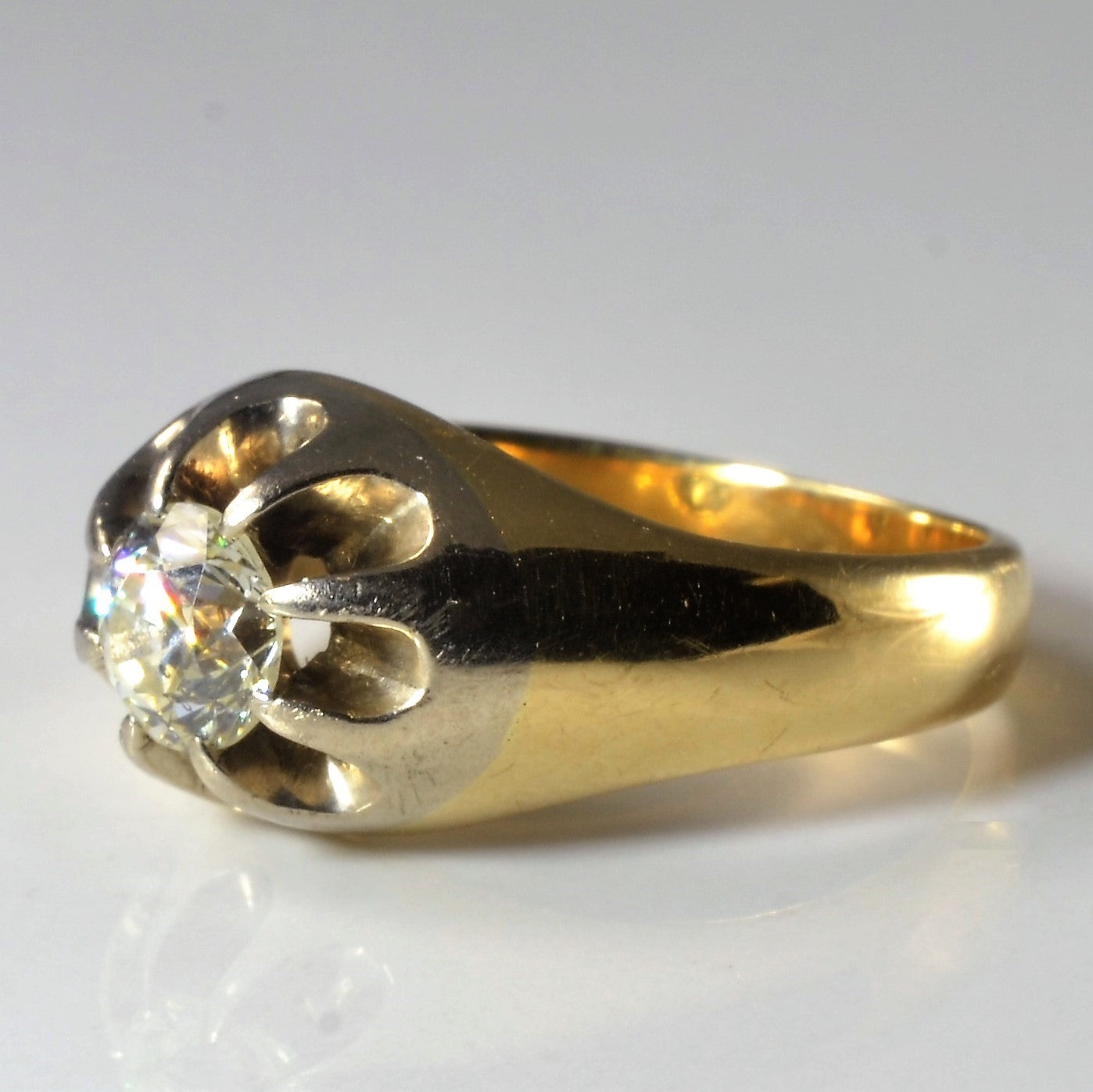 Belcher Set Solitaire Diamond Ring | 0.93ct | SZ 9 |