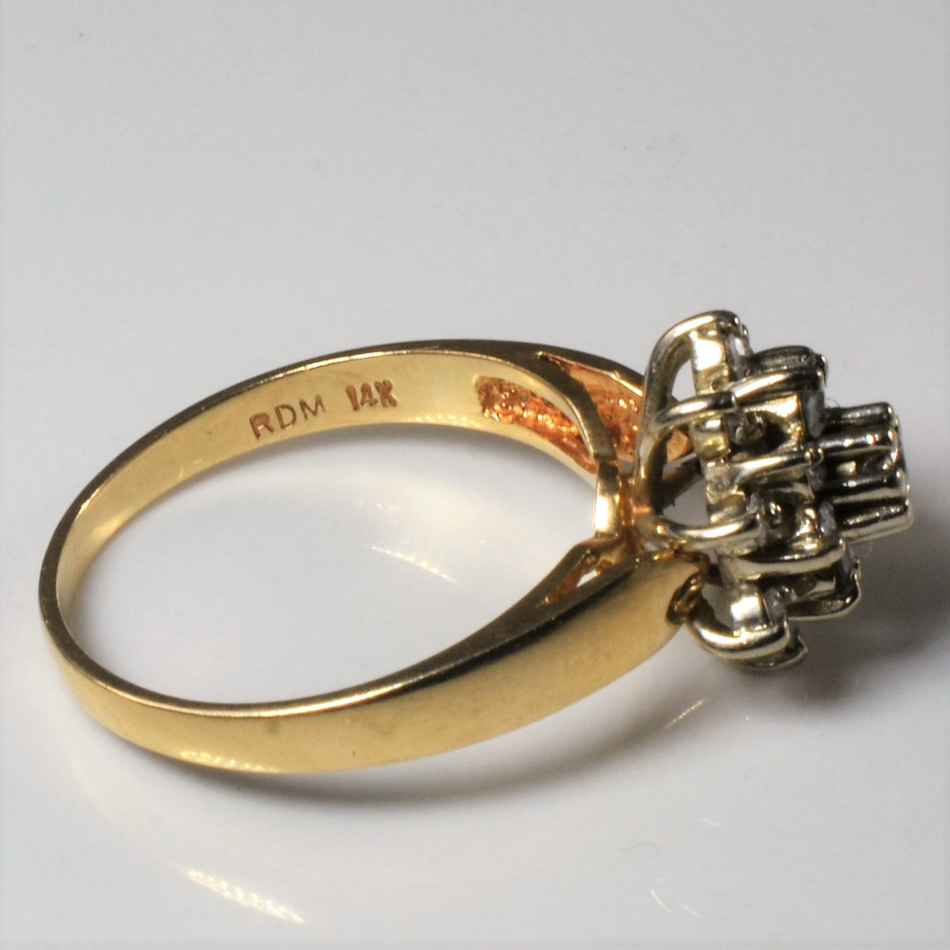 Floral Diamond Cluster Ring | 0.32ctw | SZ 7.75 |