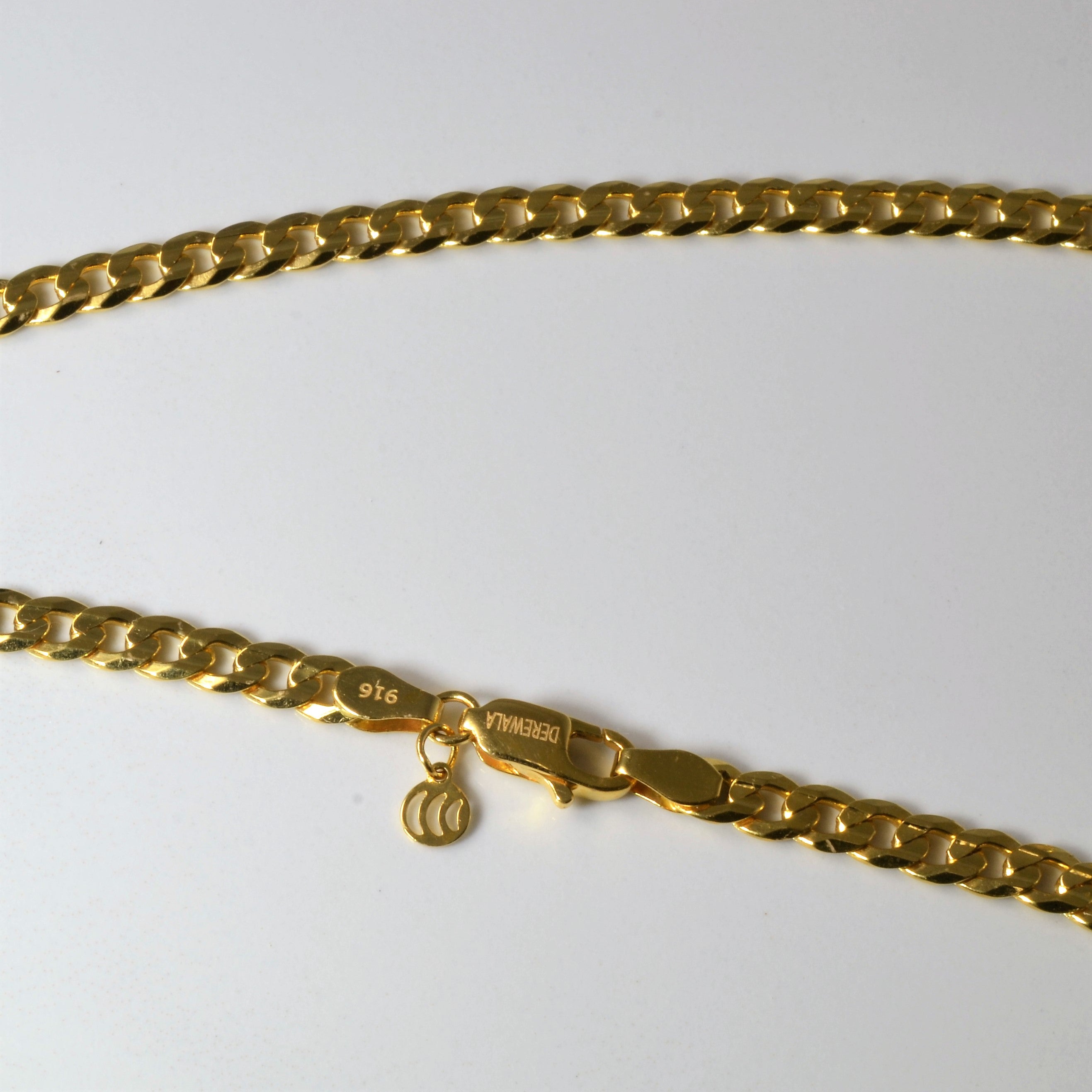 Chaîne cubaine en or jaune 22 carats | 20 pouces |