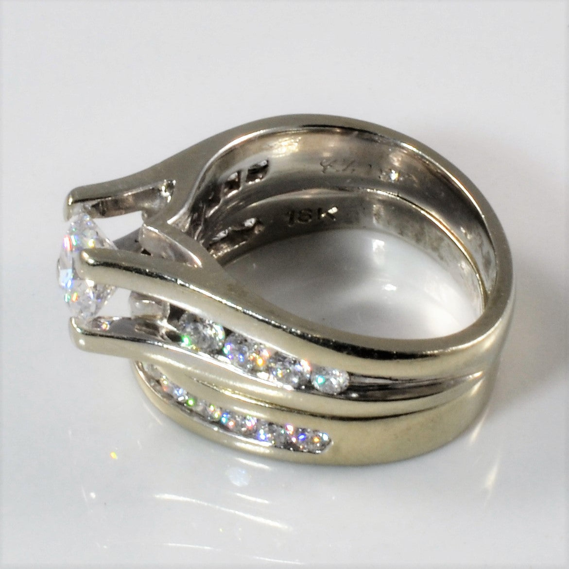 Channel Diamond Wedding Ring Set | 1.42ctw | SZ 5 |