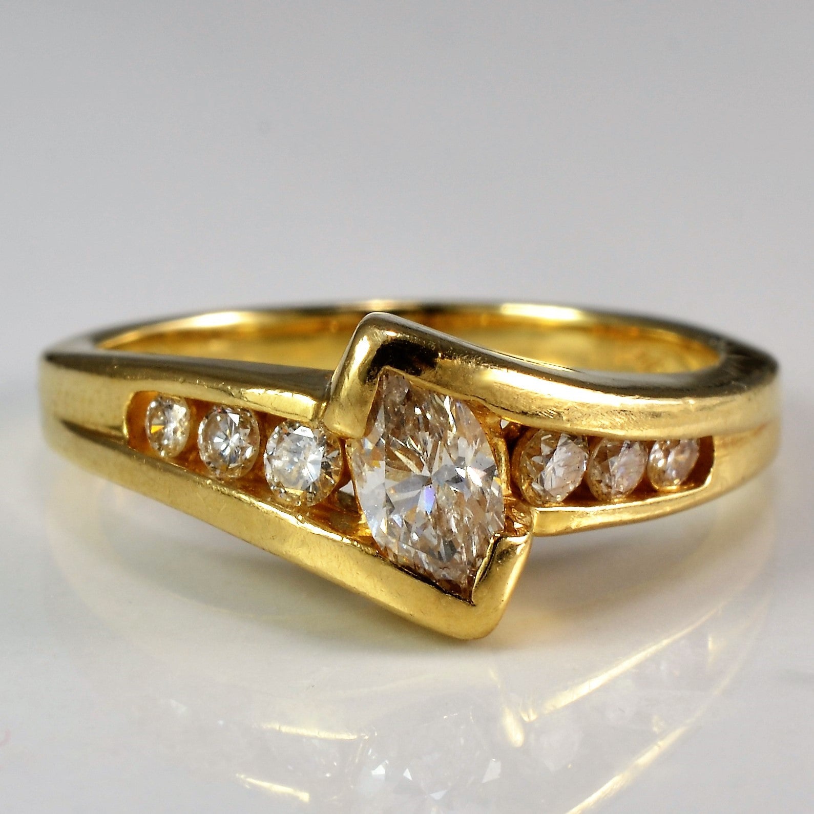 Channel set marquise on sale ring