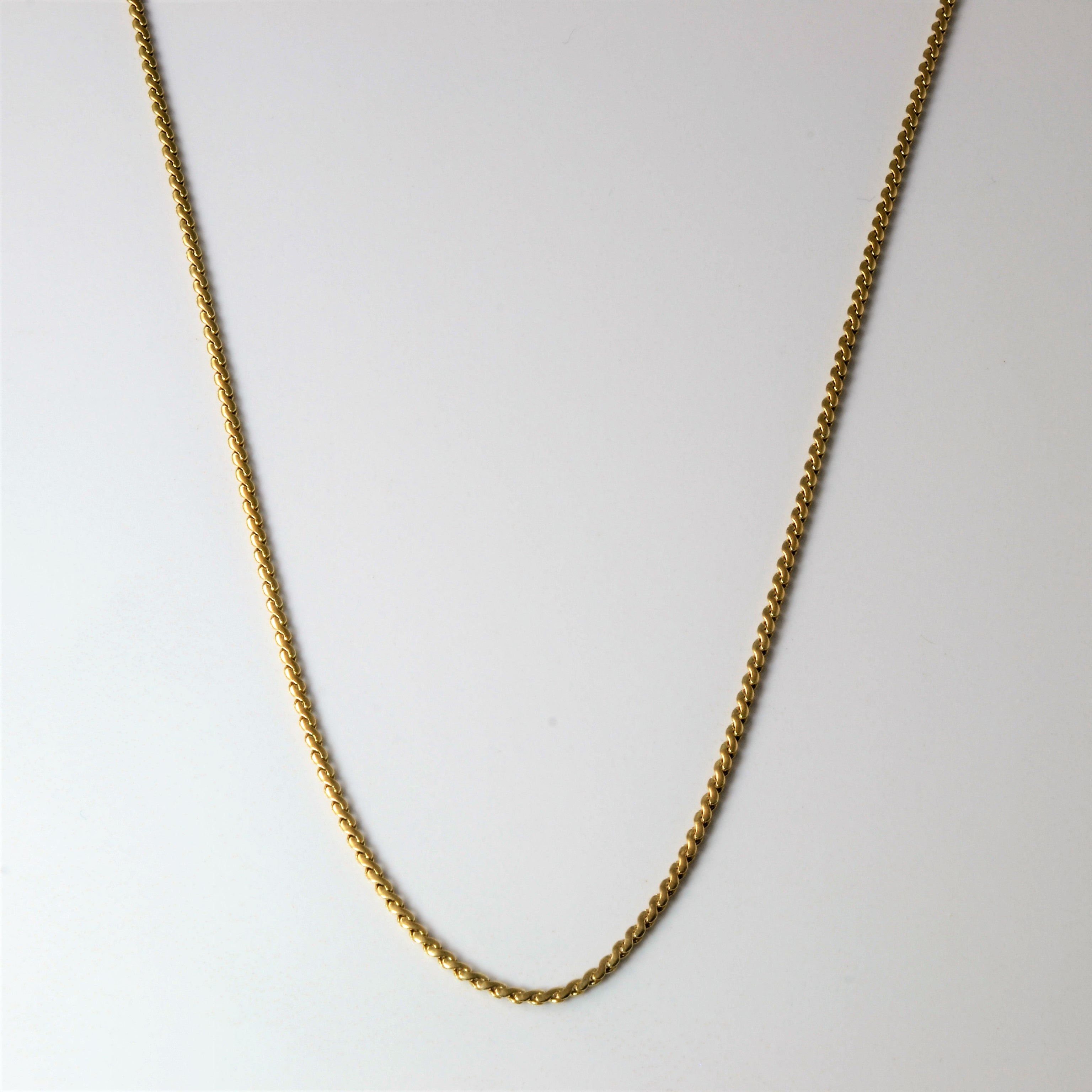 18k Yellow Gold Serpentine Chain | 25" |