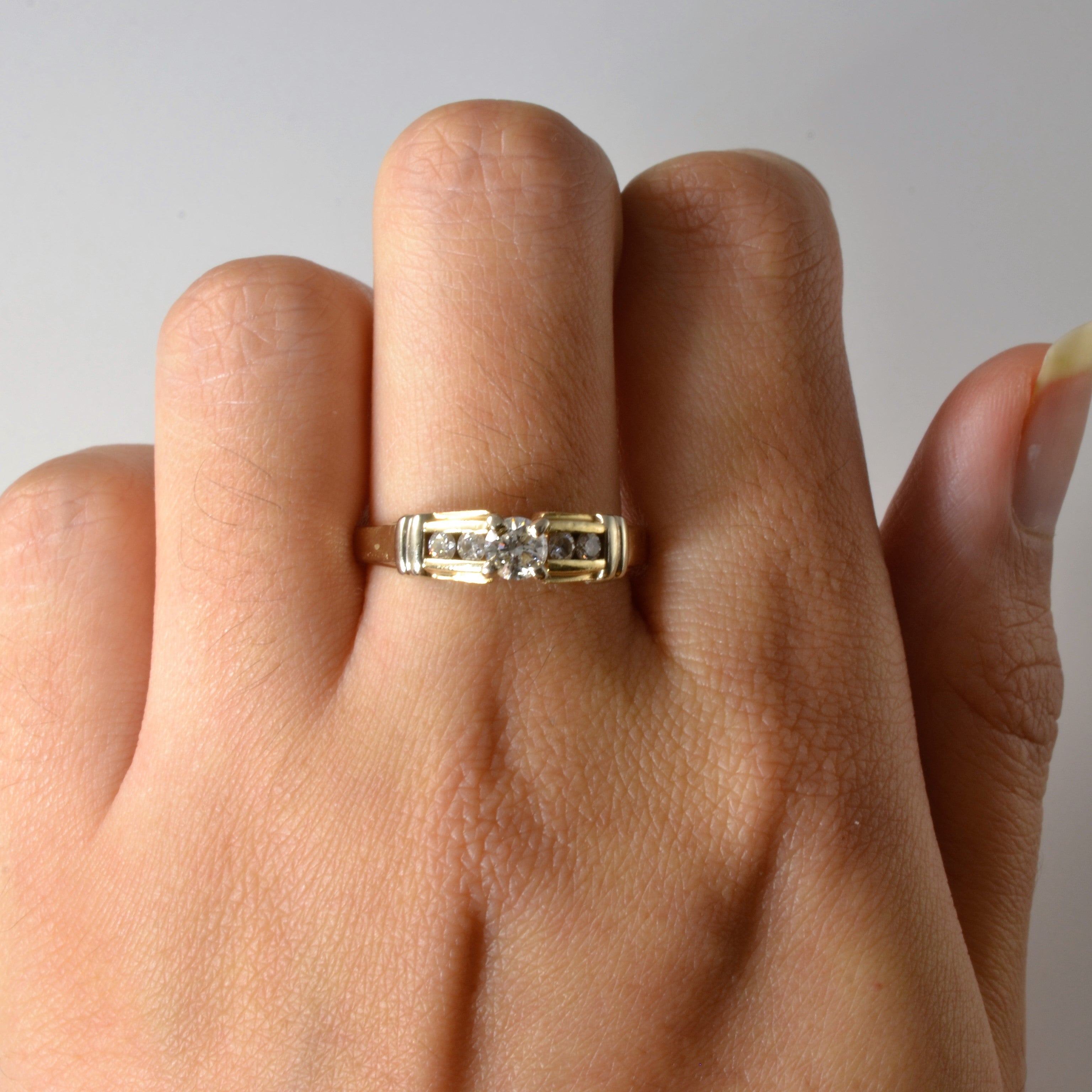 Five Stone Diamond Engagement Ring | 0.44ctw | SZ 10 |