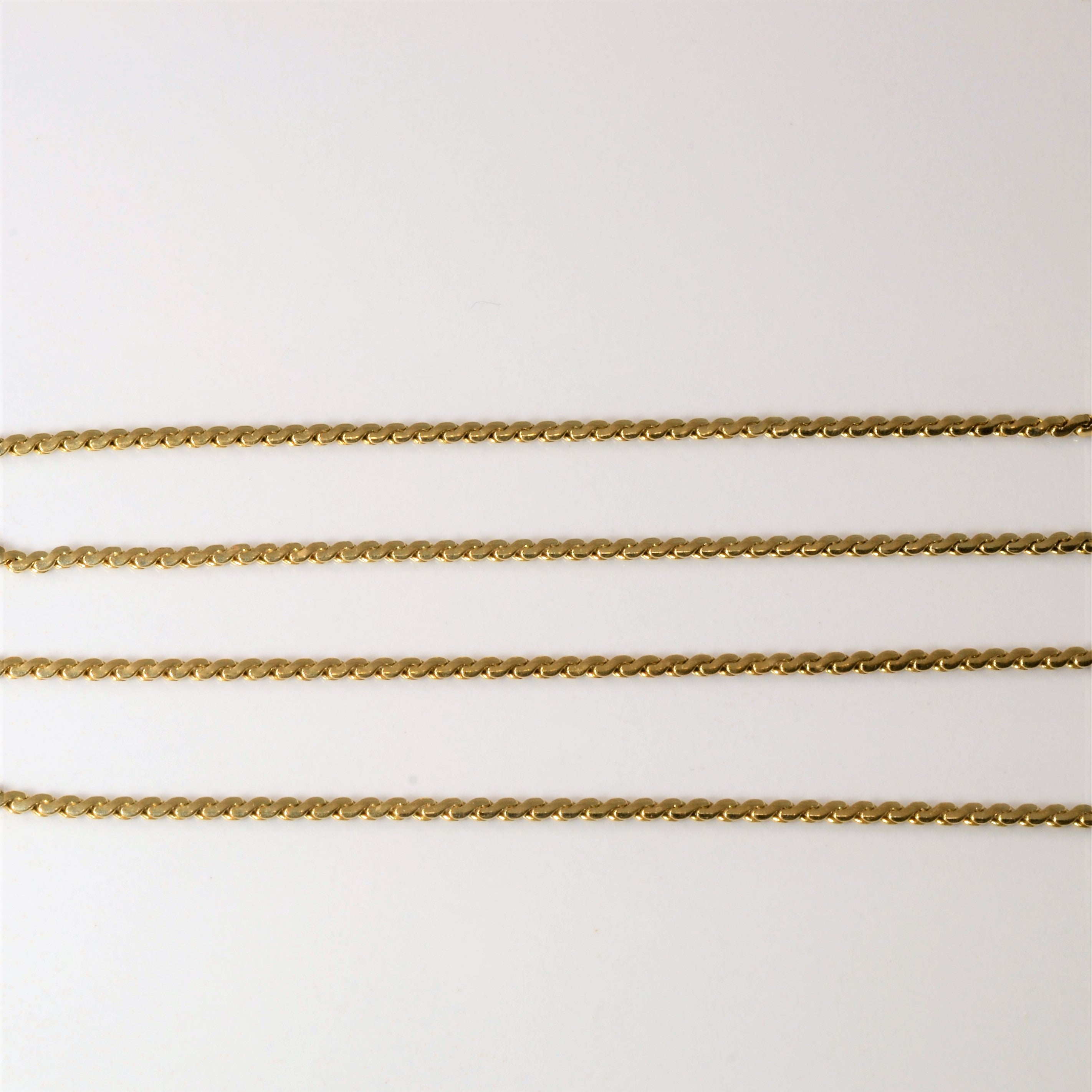 18k Yellow Gold Serpentine Chain | 25" |