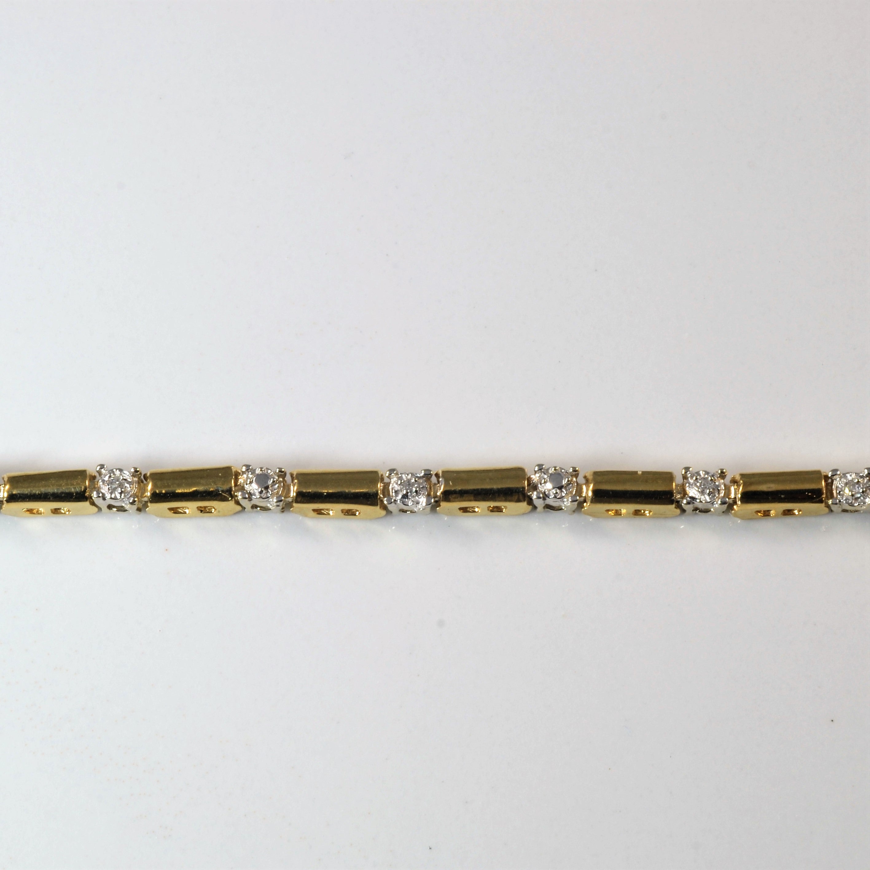 Bracelet à maillons en diamant | 0,05 ct au total | 7,5 po |