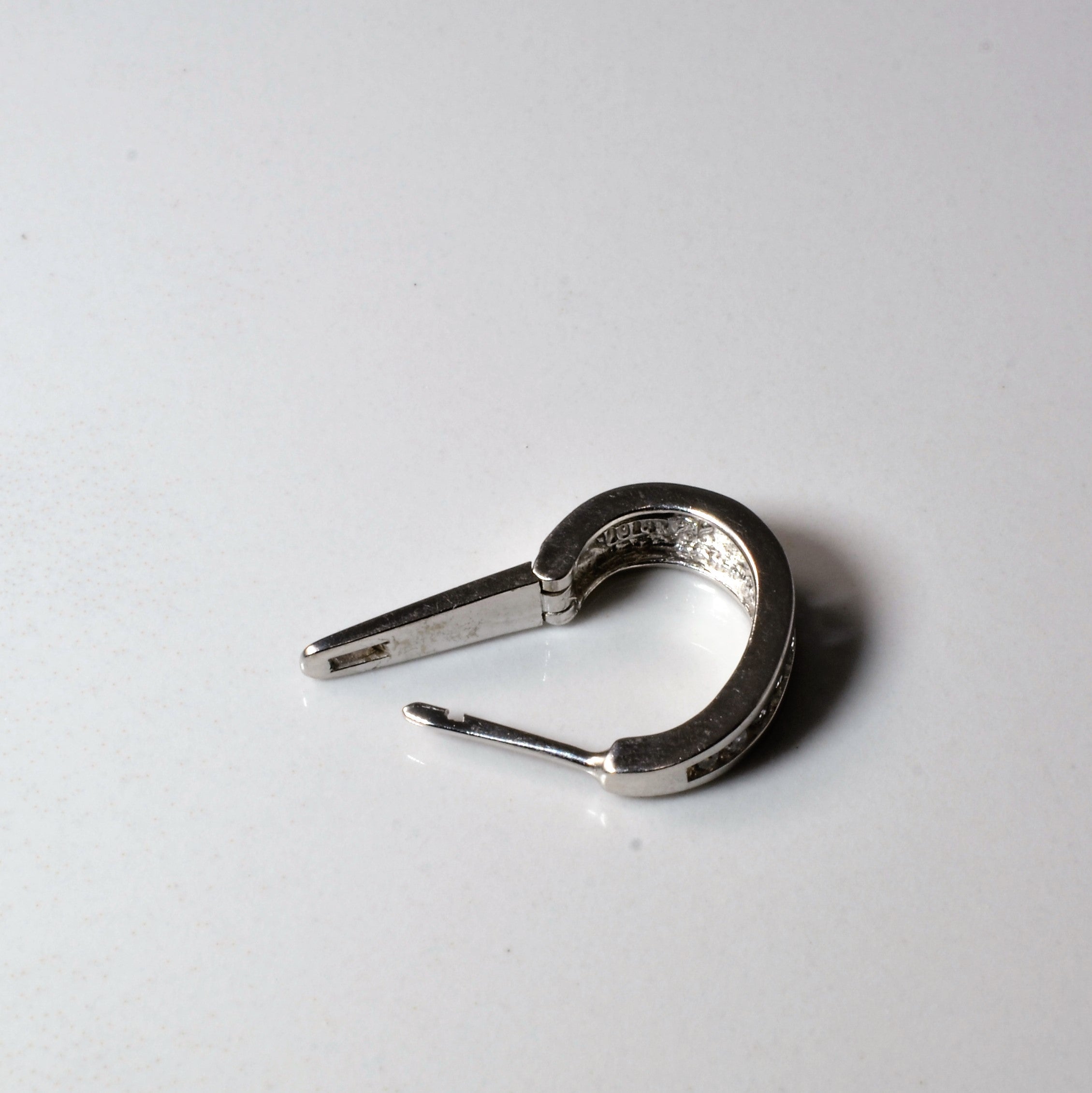Channel Set Diamond Huggie Earrings | 0.27ctw |