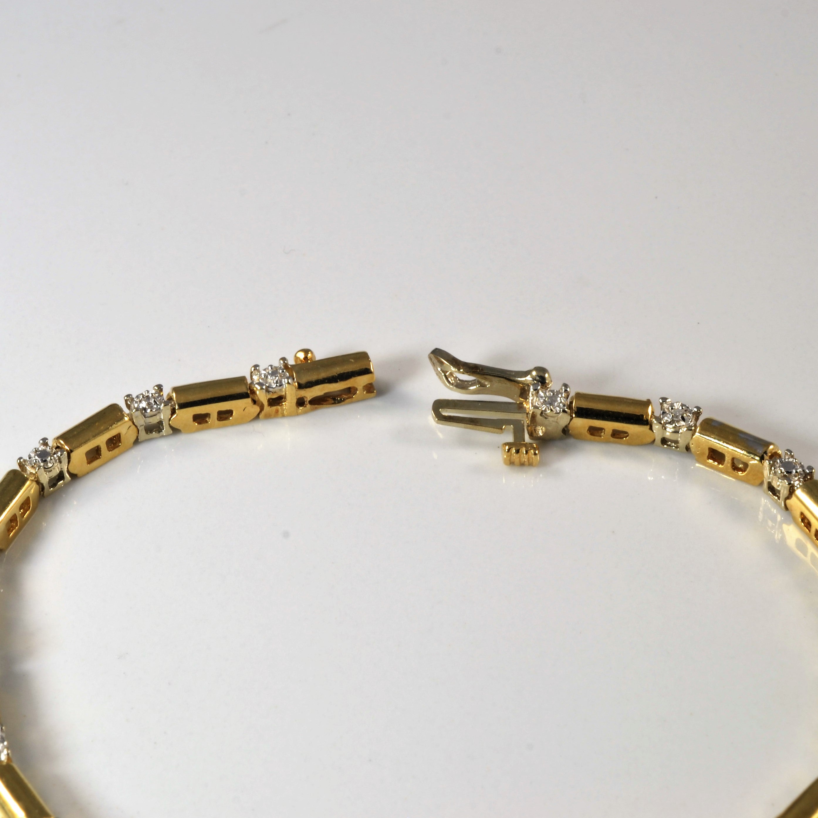 Bracelet à maillons en diamant | 0,05 ct au total | 7,5 po |