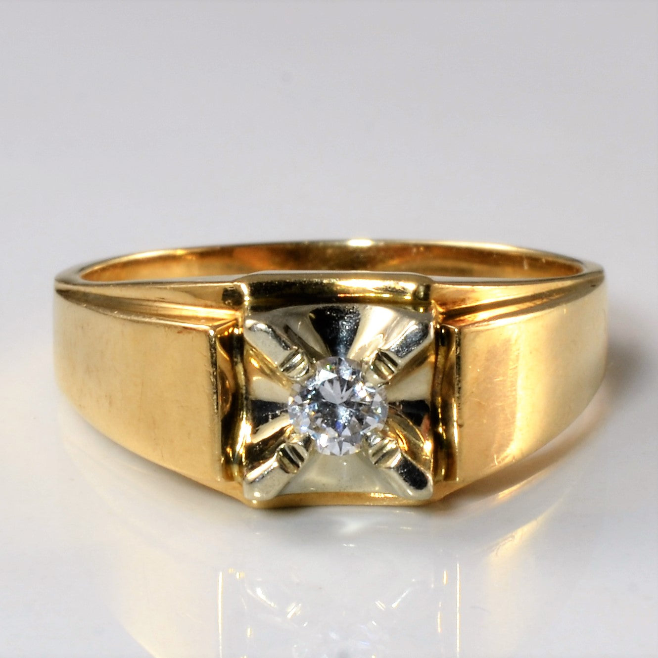 Illusion Set Solitaire Diamond Ring | 0.19ct | SZ 10.25 |