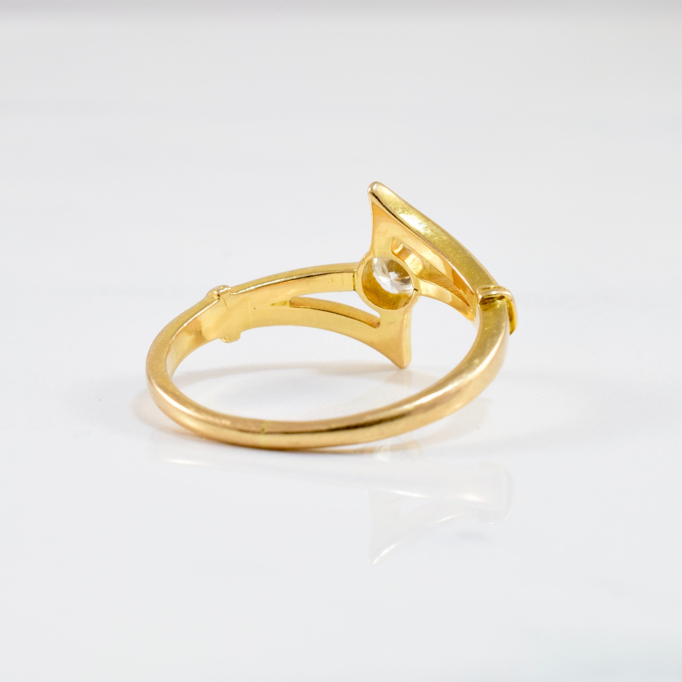 Unique Bypass Engagement Ring | 0.16 ct SZ 6.25 |