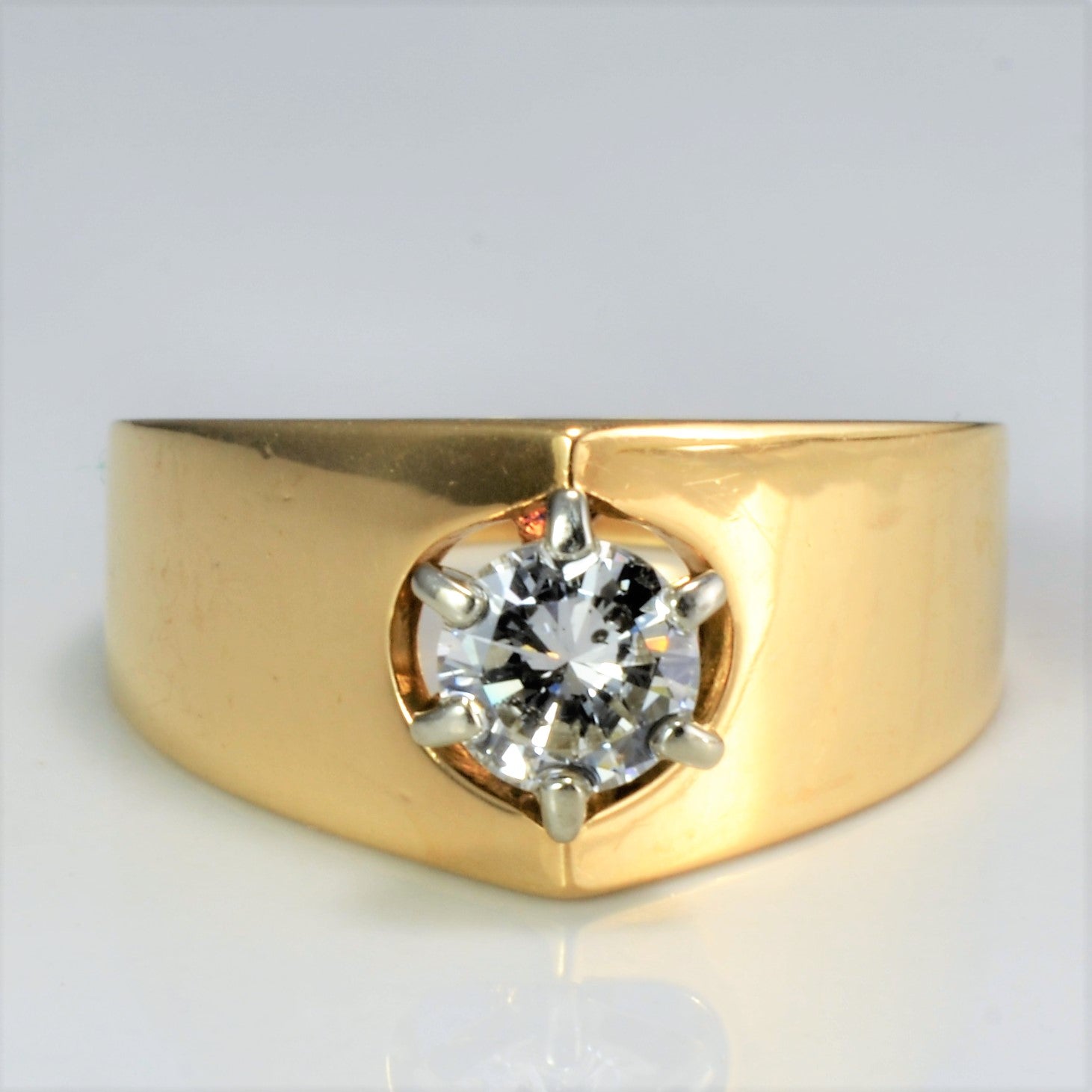 Bague en diamant à six griffes | 0,45 ct, taille 6,75 |