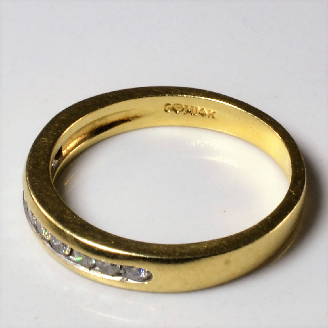 Alliance semi-éternité sertie de diamants en canal | 0,25 ct au total | Taille 6,5 |