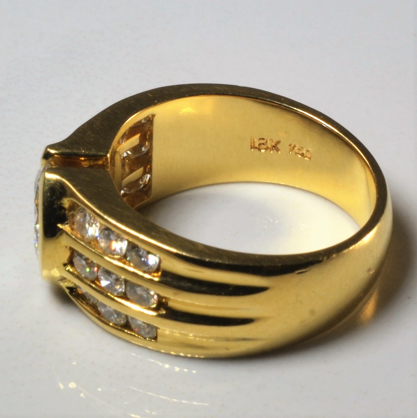 Triple Channel Semi Bezel Diamond Ring | 1.52ctw | SZ 5.5 |