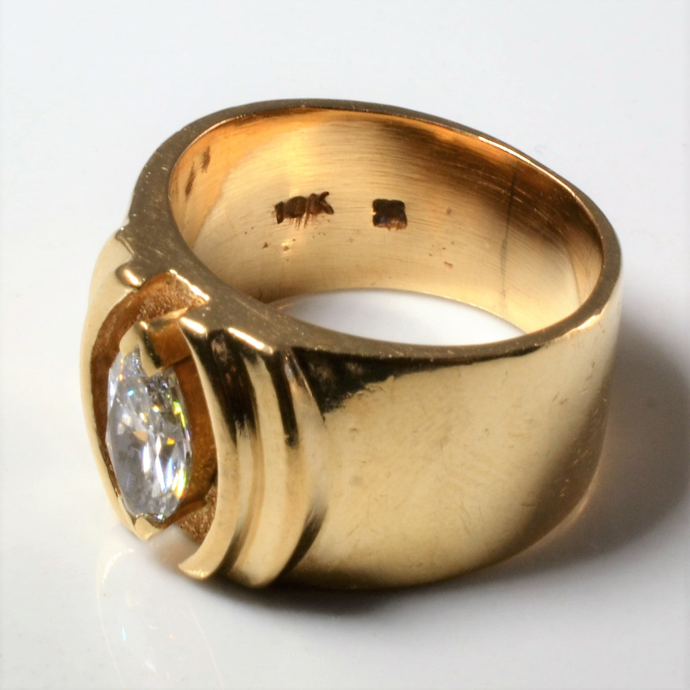 Bague large en diamant taille marquise | 0,70 ct | Taille 5,25 |