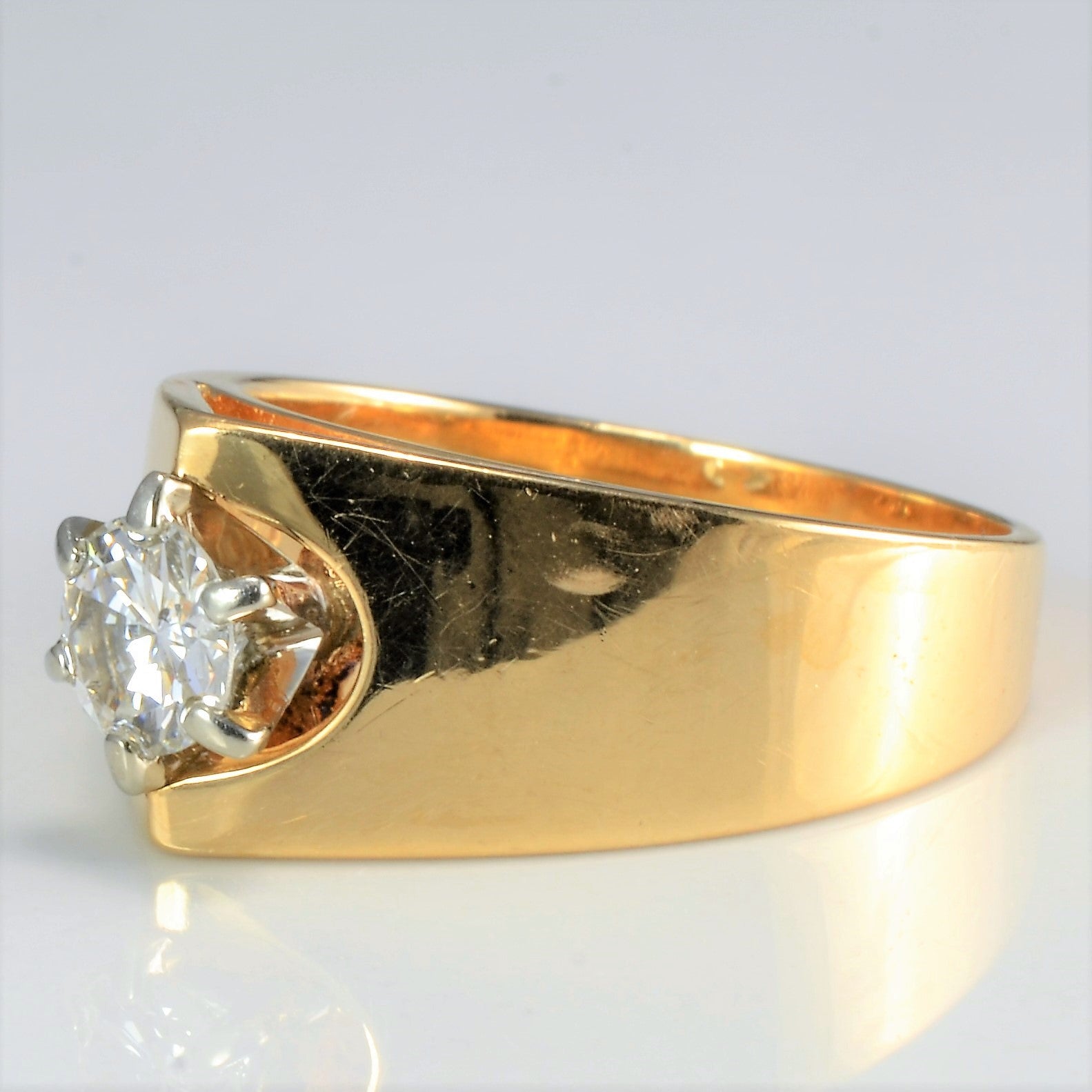 Bague en diamant à six griffes | 0,45 ct, taille 6,75 |
