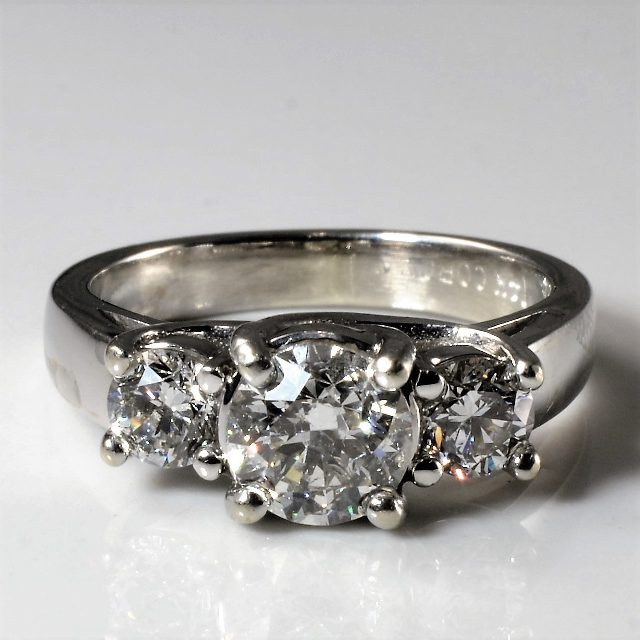 Three Stone Diamond Engagement Ring | 1.48ctw | SZ 5.75 |