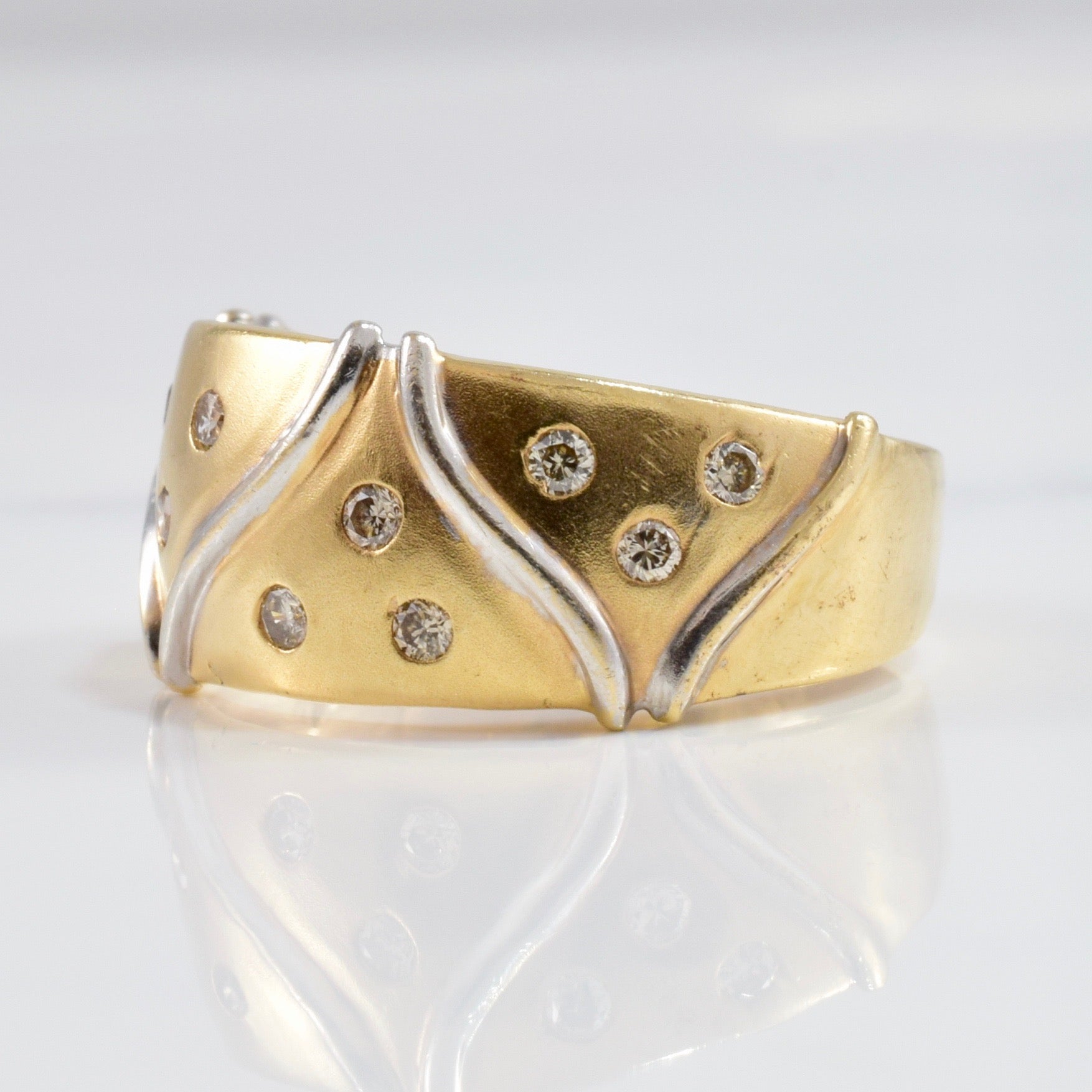 Flush Set Diamond Band | 0.12 ctw SZ 5 |