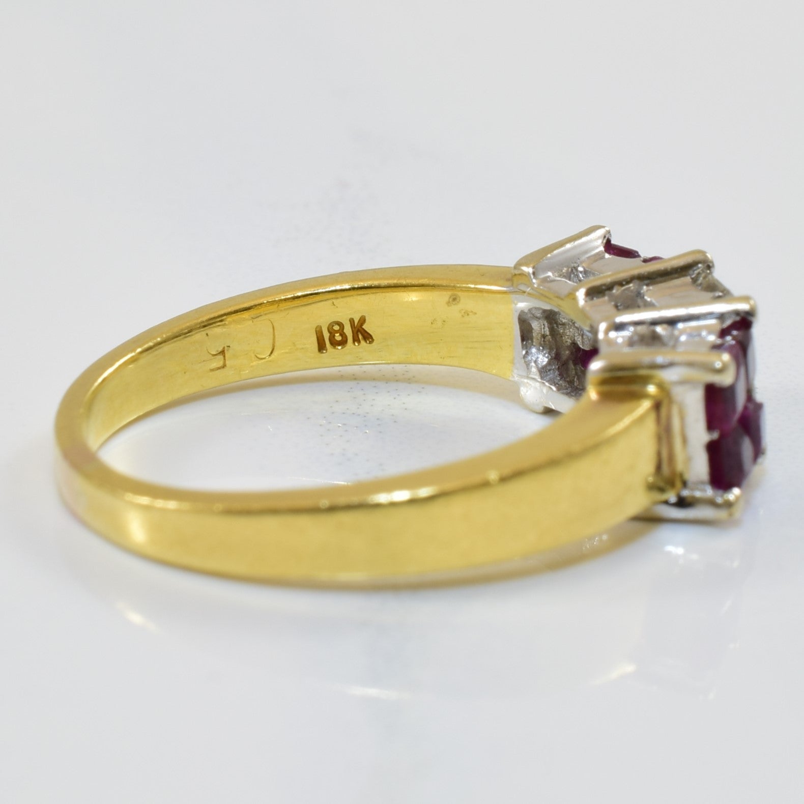 Quad Set Diamond & Ruby Ring | 0.72ctw, 0.48ctw | SZ 6.25 |