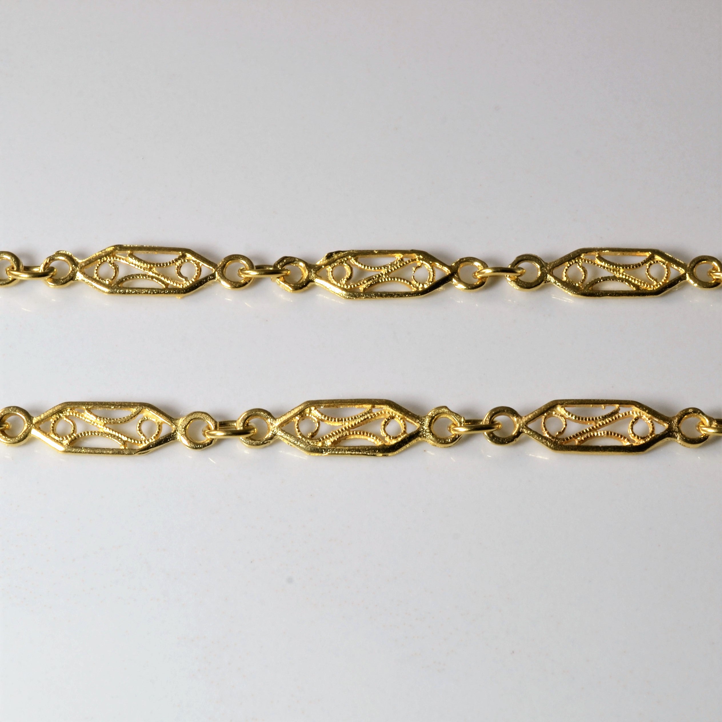 Filigree Marquise Link Chain Necklace | 32" |
