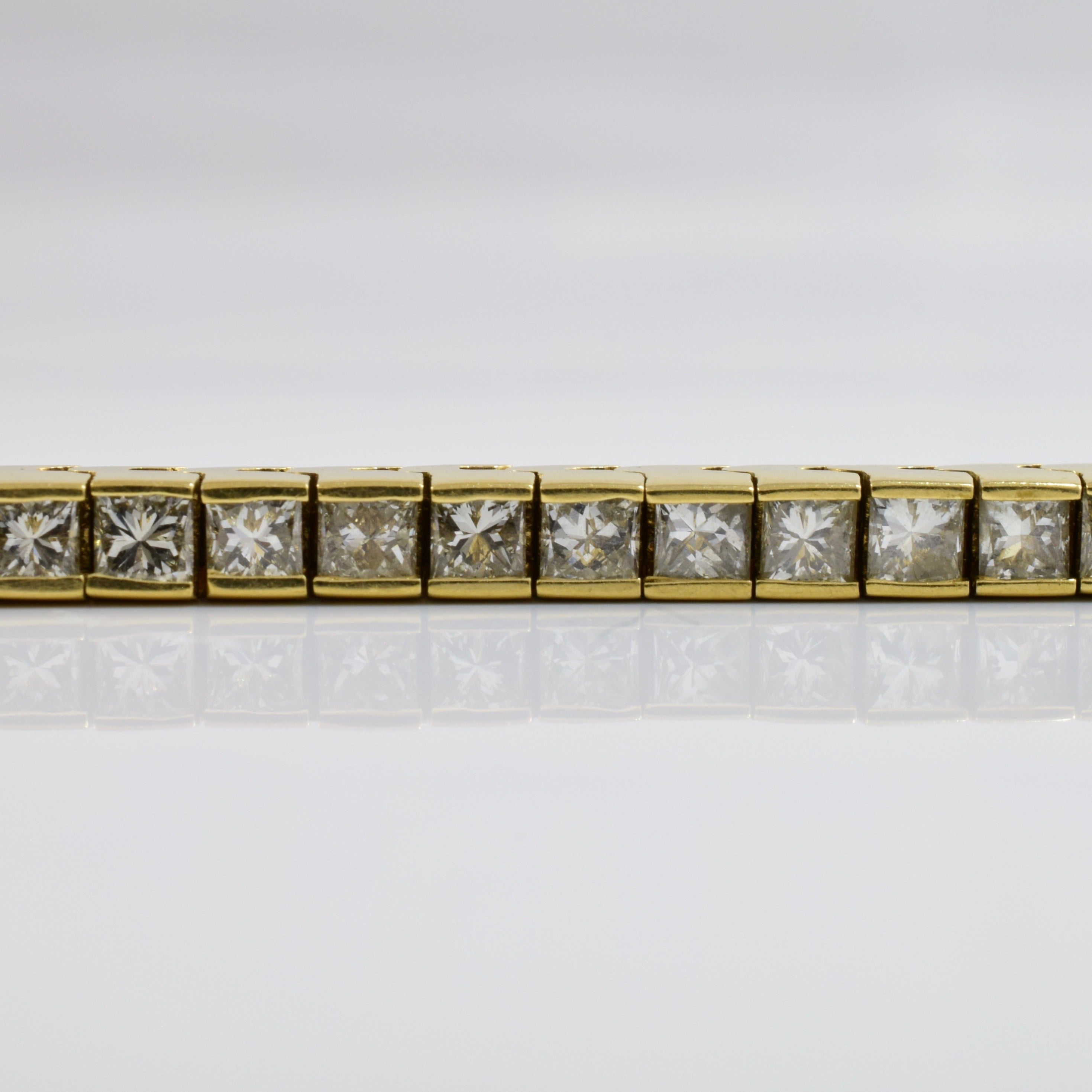 Princess Cut Diamond Tennis Bracelet | 5.55 ctw SZ 7" |
