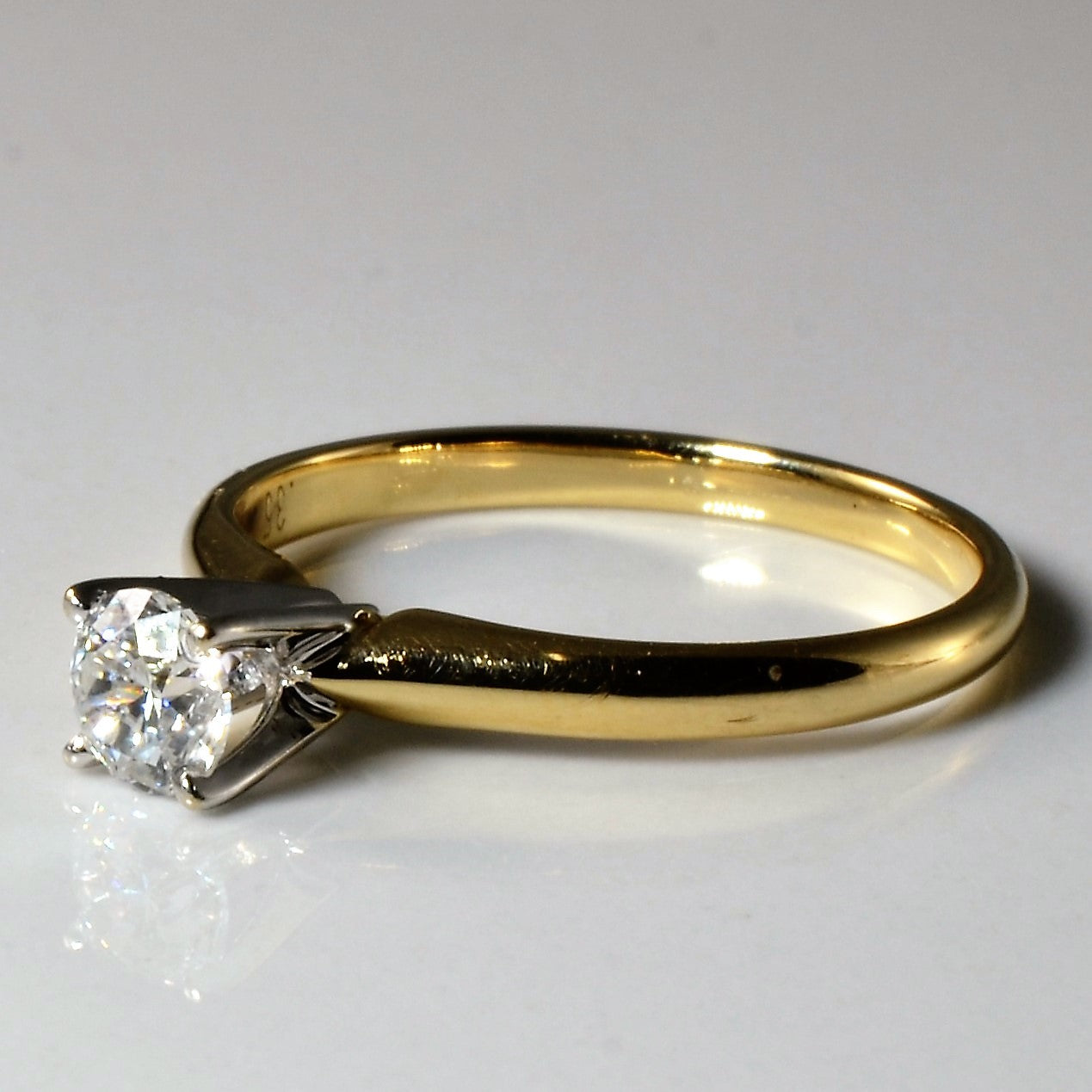High Set Solitaire Diamond Ring | 0.35ct | SZ 6 |
