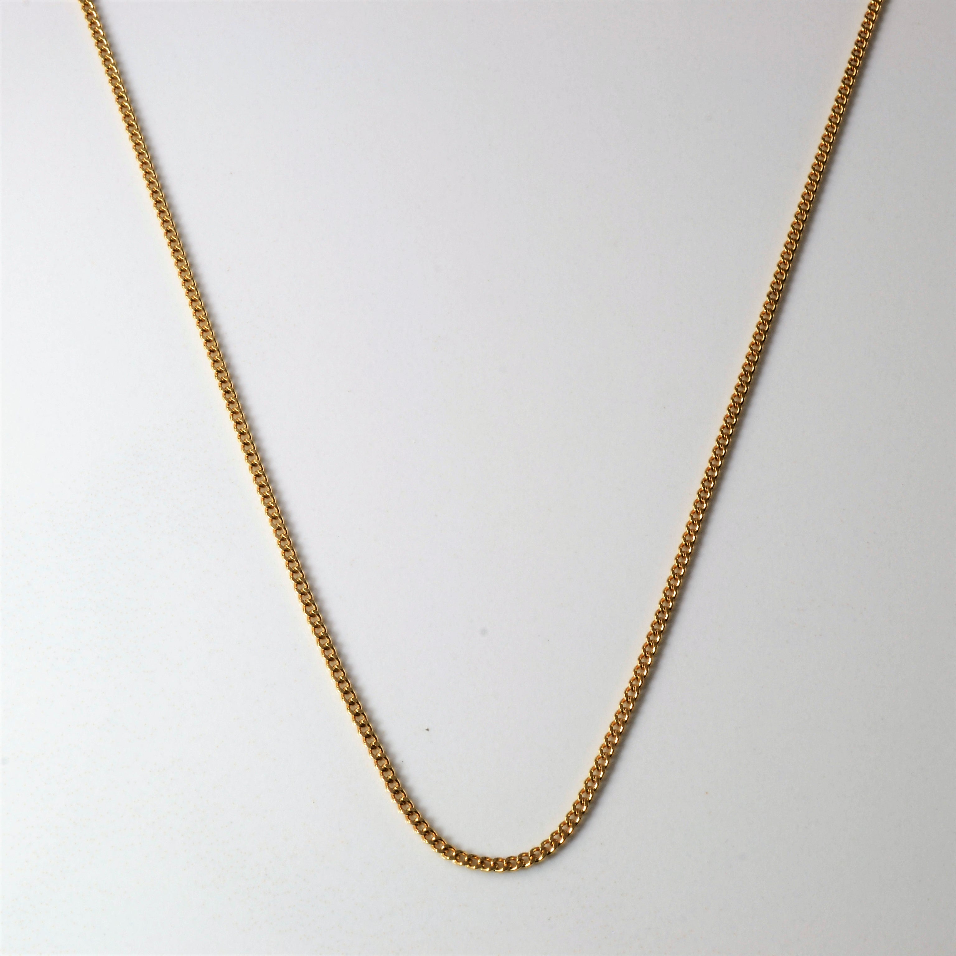 Chaîne gourmette en or jaune 10 carats | 16" |