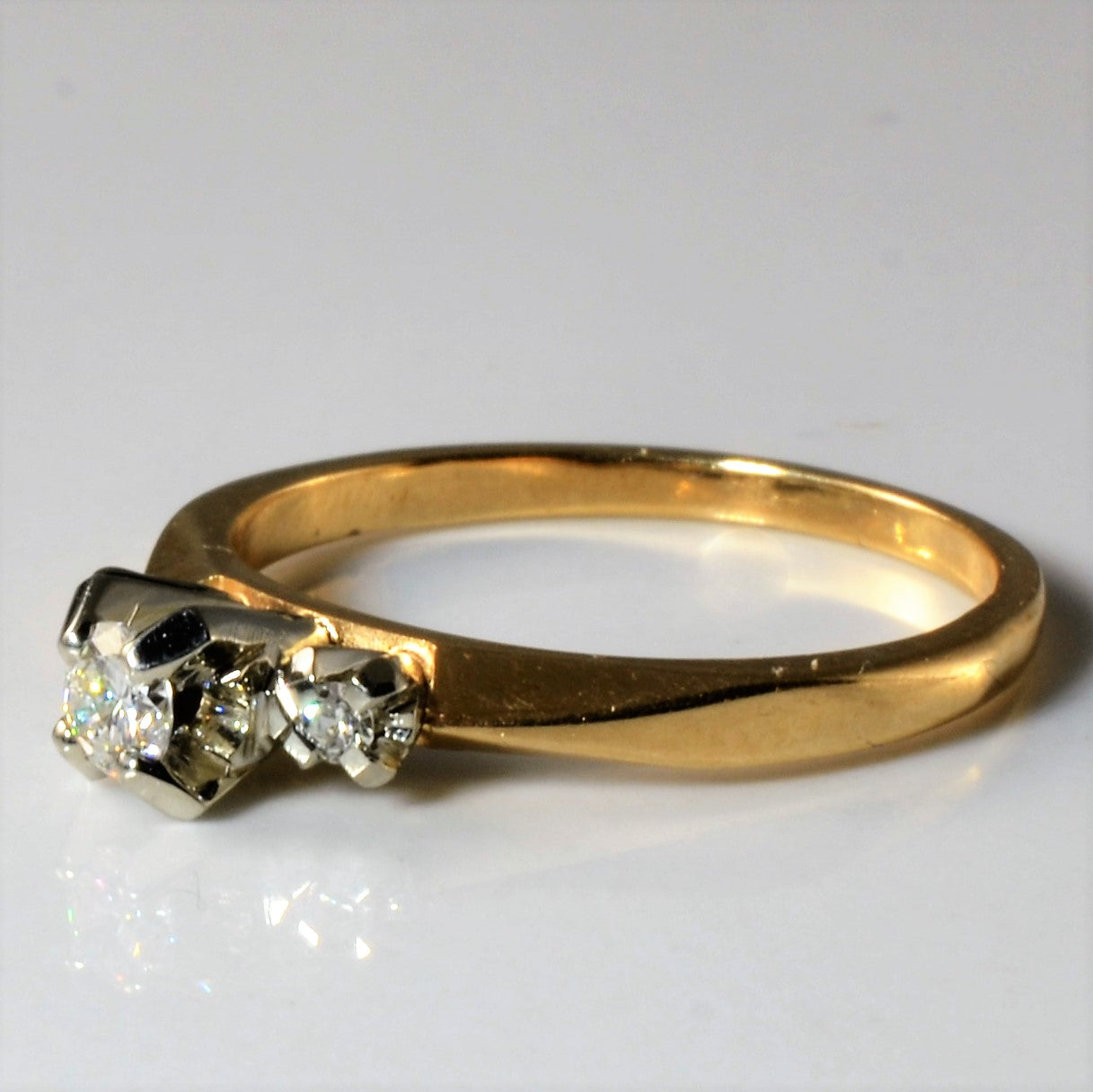 Three Stone Diamond Ring | 0.17ctw | SZ 6.75 |