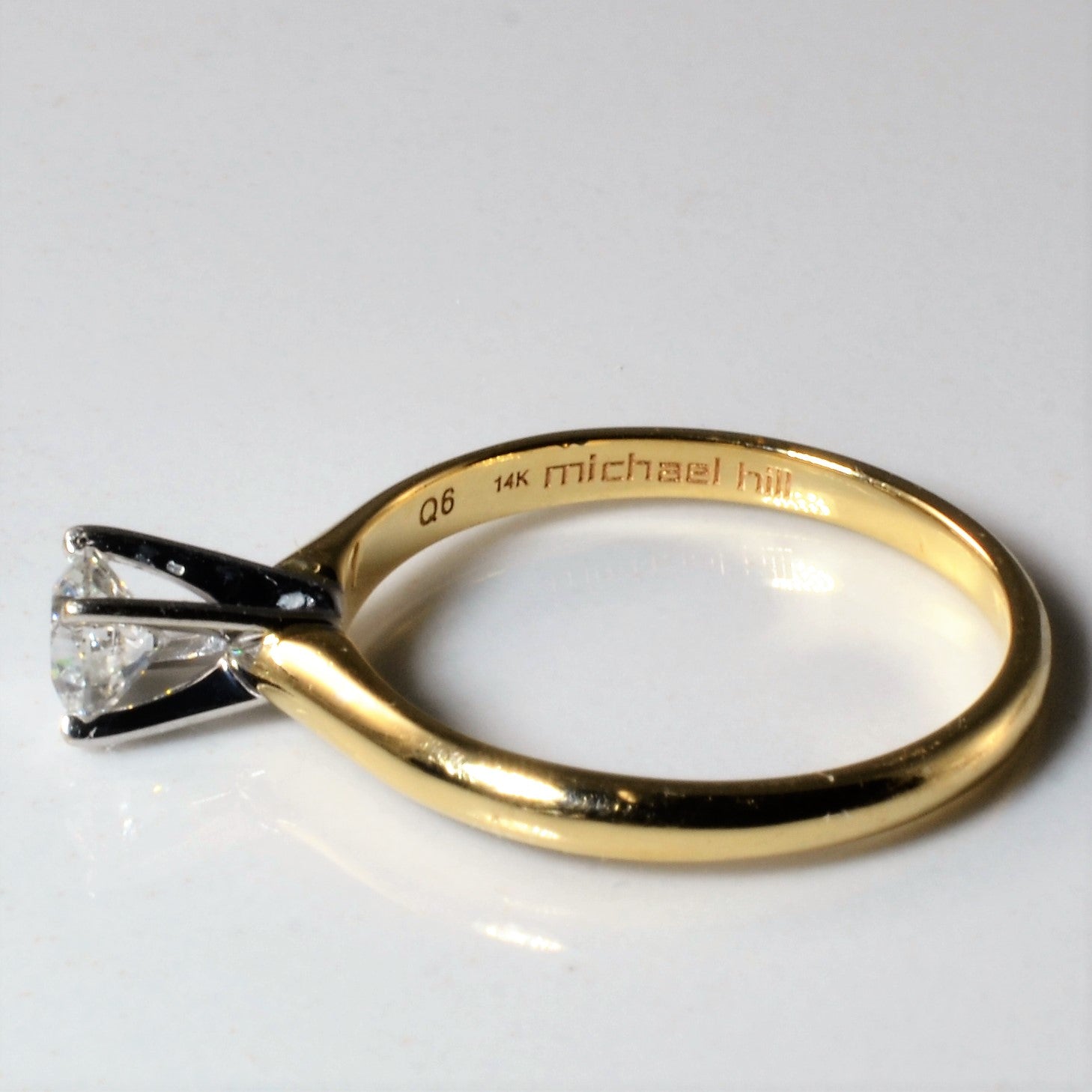 High Set Solitaire Diamond Ring | 0.35ct | SZ 6 |