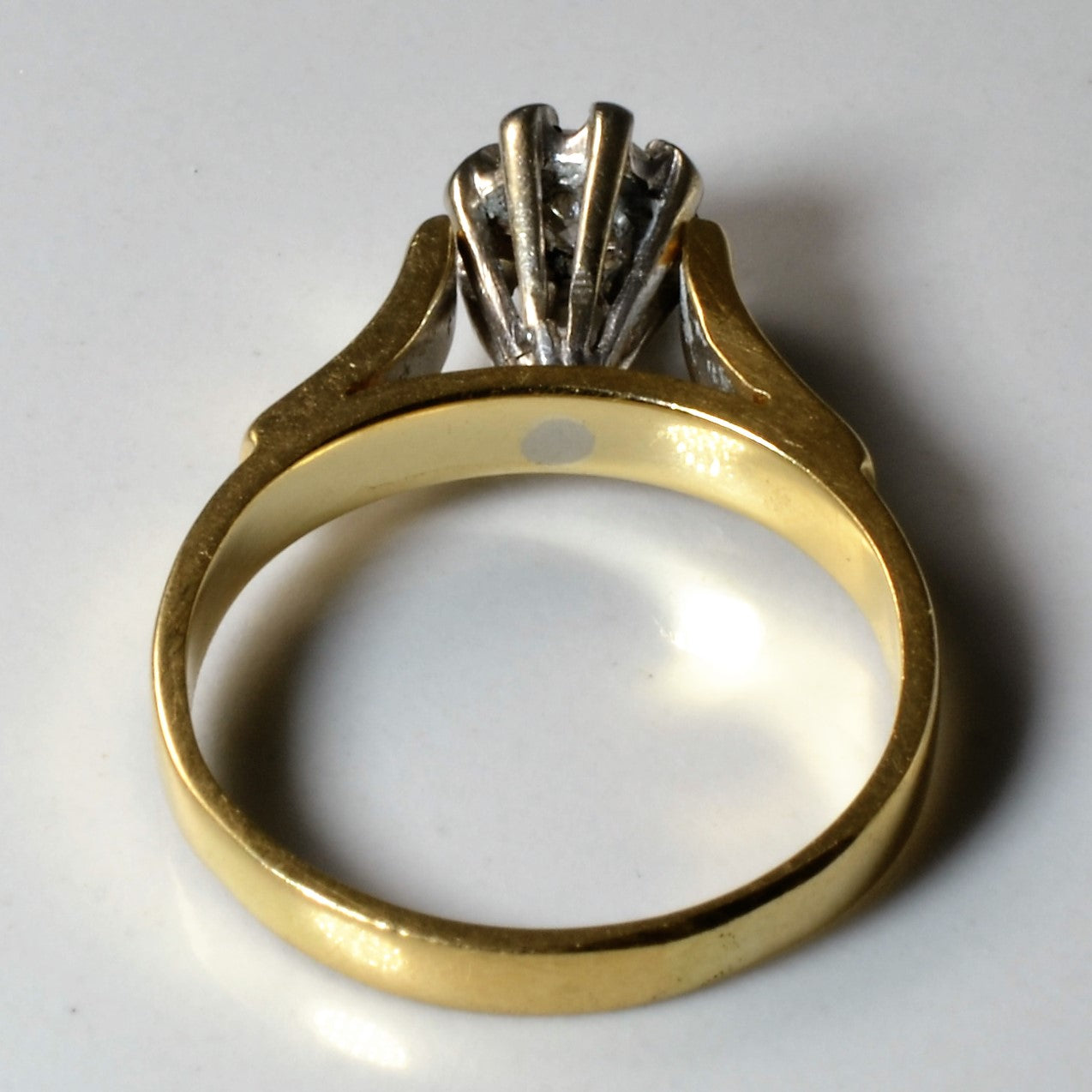 Textured High Set Solitaire Diamond Ring | 0.27ct | SZ 5 |