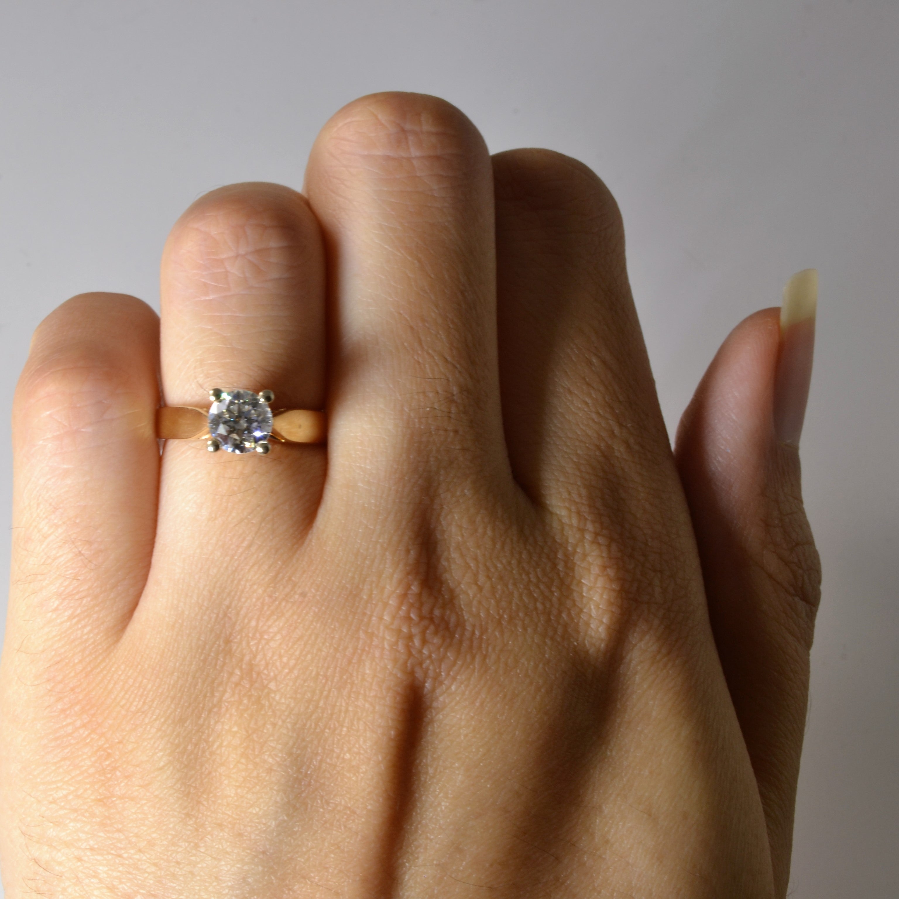 High Set Solitaire Diamond Engagement Ring | 0.76ct | SZ 4 |