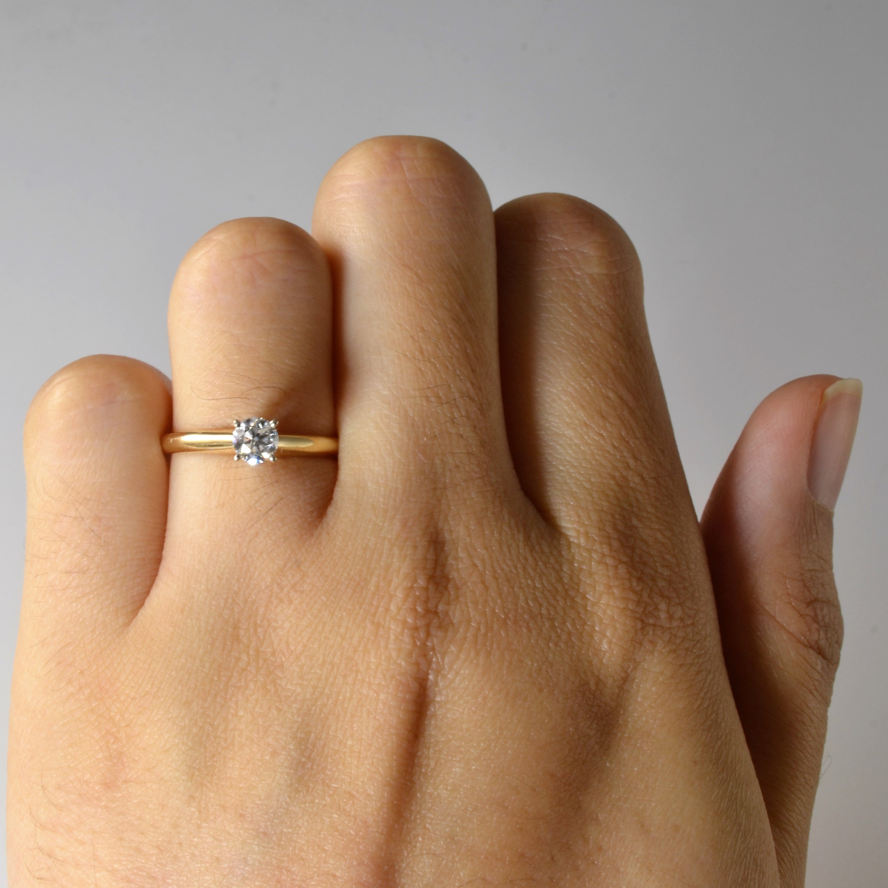 High Set Solitaire Diamond Ring | 0.35ct | SZ 6 |