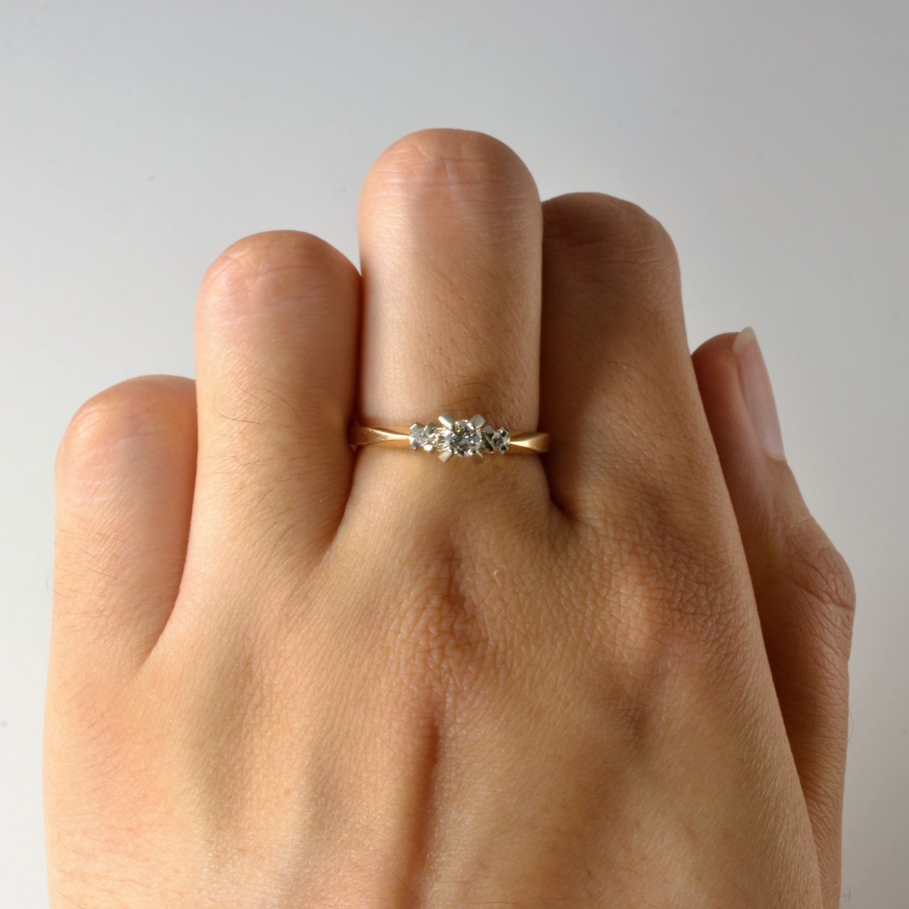 Three Stone Diamond Ring | 0.17ctw | SZ 6.75 |