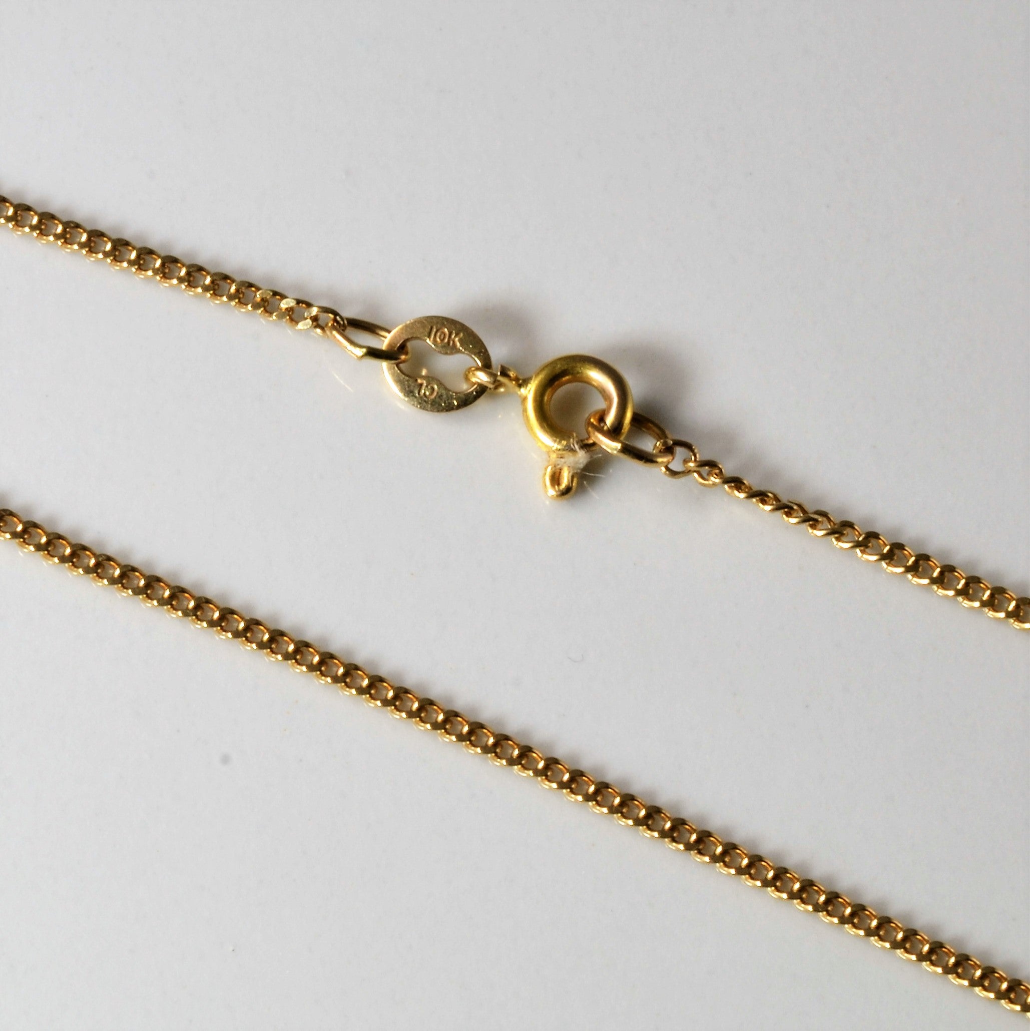 Chaîne gourmette en or jaune 10 carats | 16" |