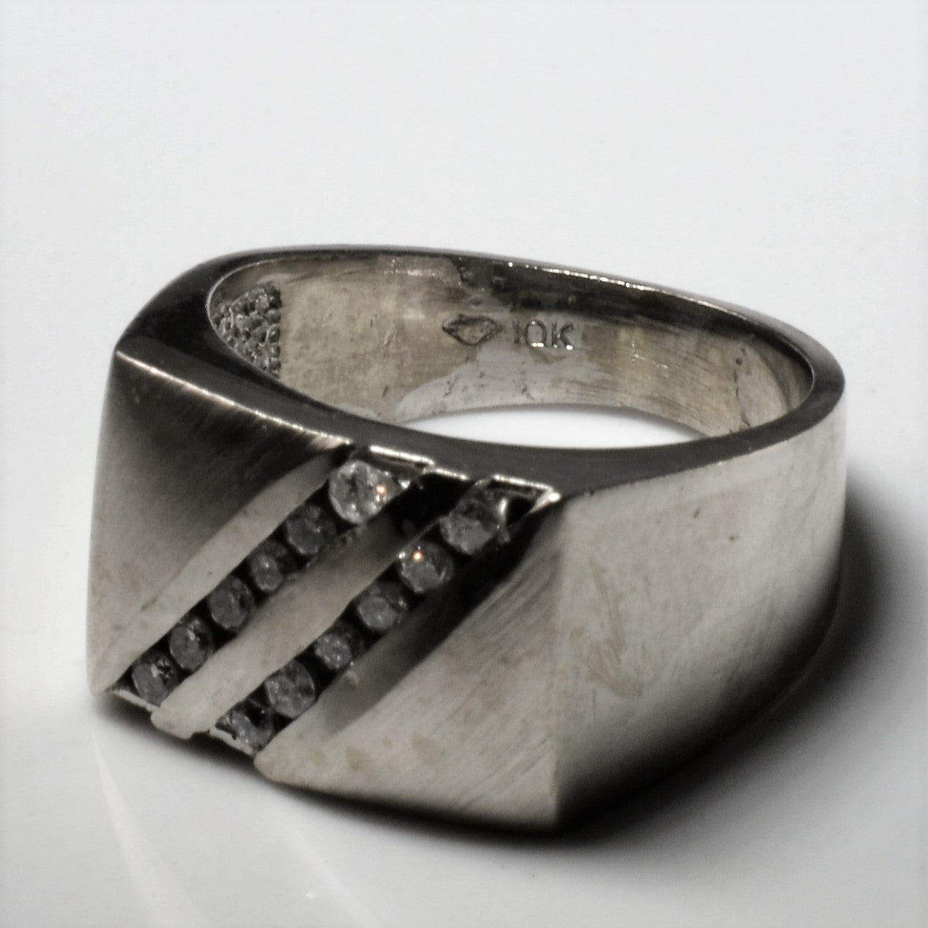 Double Row Channel Diamond Ring | 0.18ctw | SZ 5.75 |
