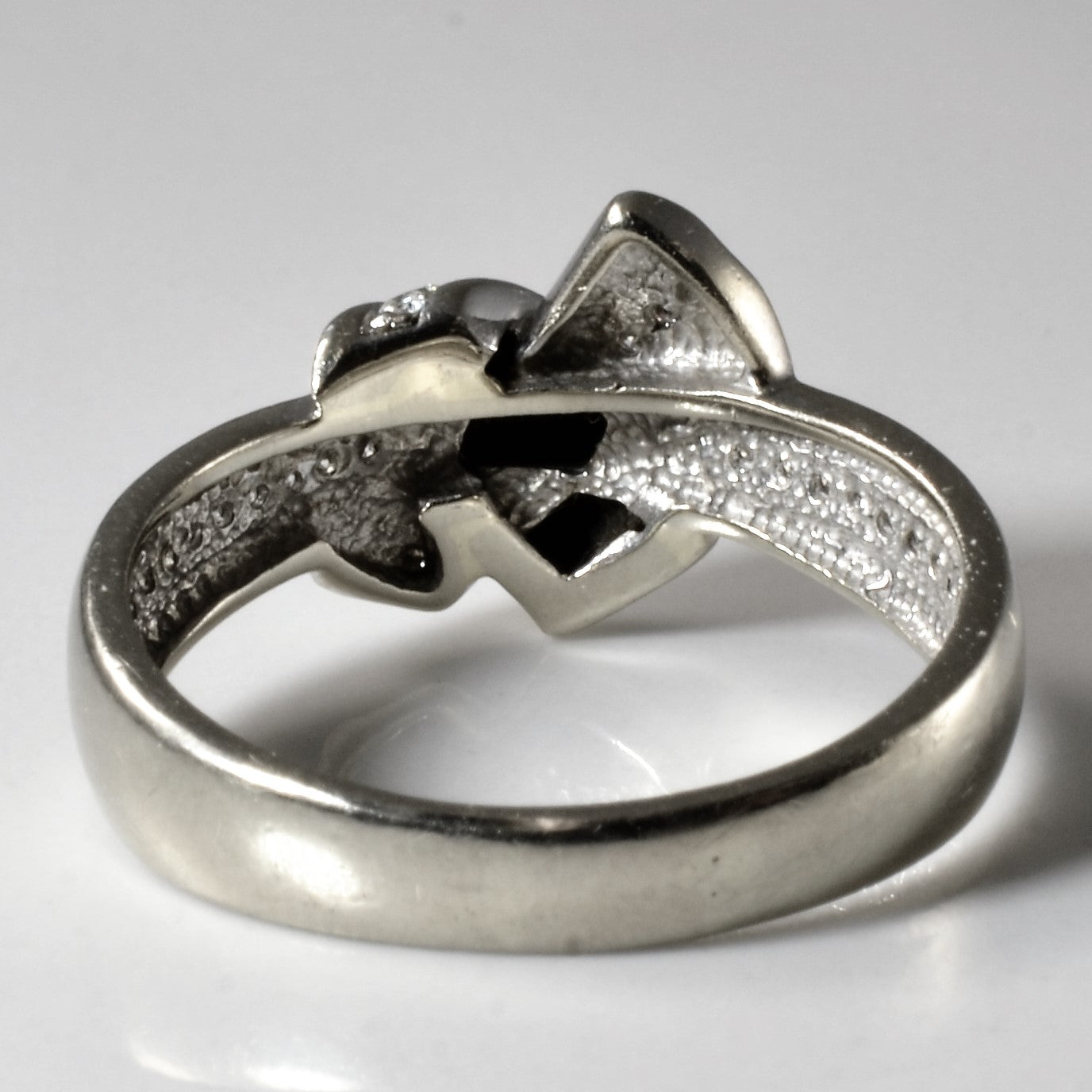 White Gold Diamond Ribbon Ring | 0.26ctw | SZ 8.25 |