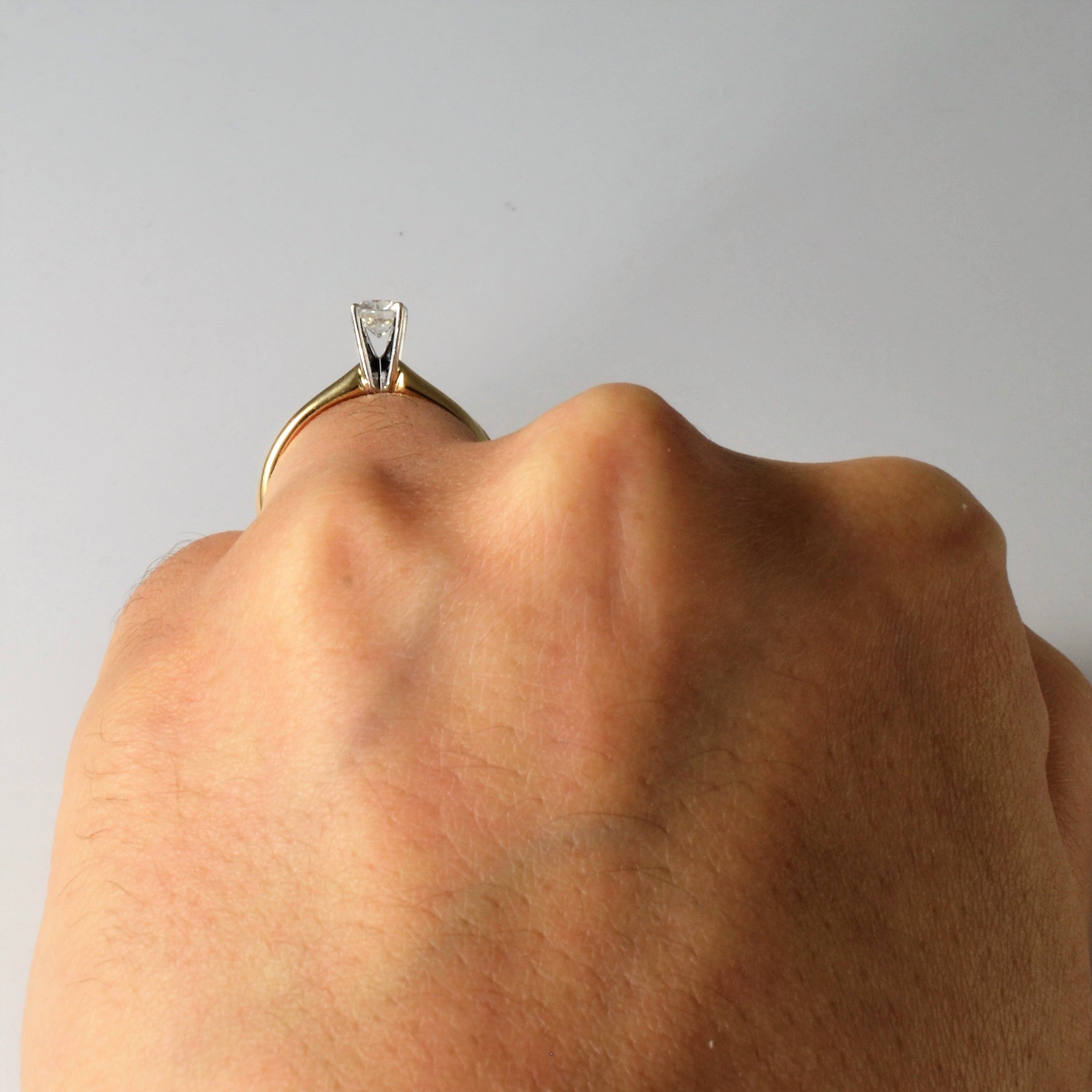 High Set Solitaire Diamond Ring | 0.35ct | SZ 6 |