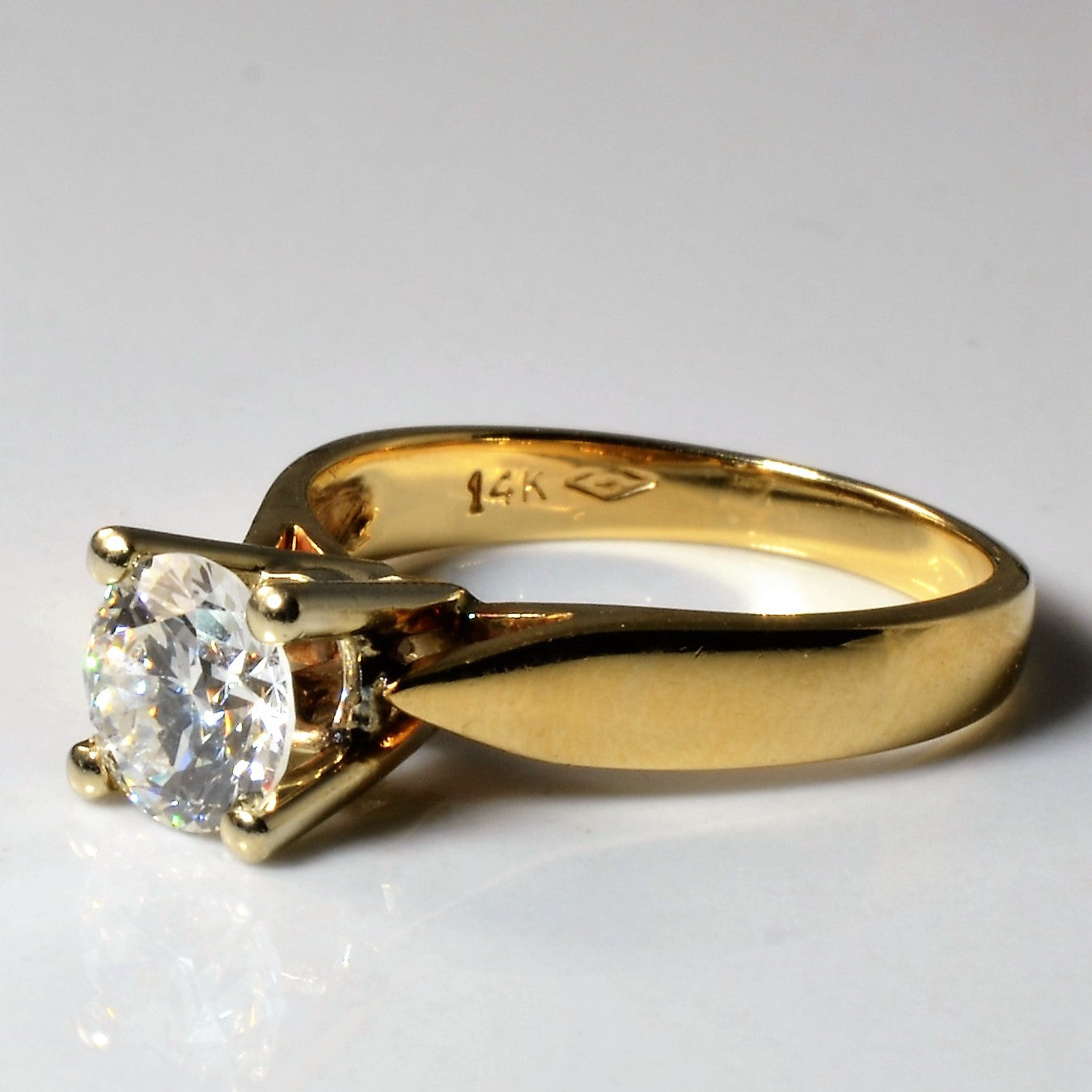 High Set Solitaire Diamond Engagement Ring | 0.76ct | SZ 4 |