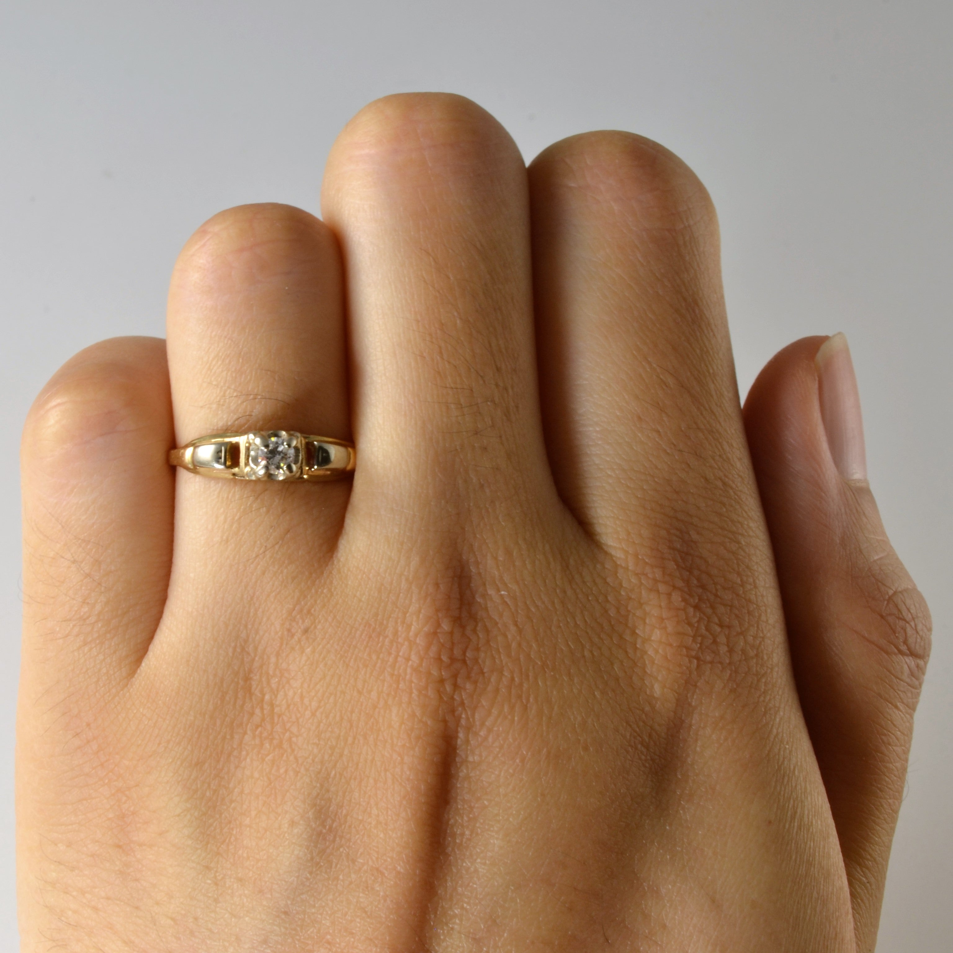 Two Tone Diamond Ring Ring | 0.11ct | SZ 5 |