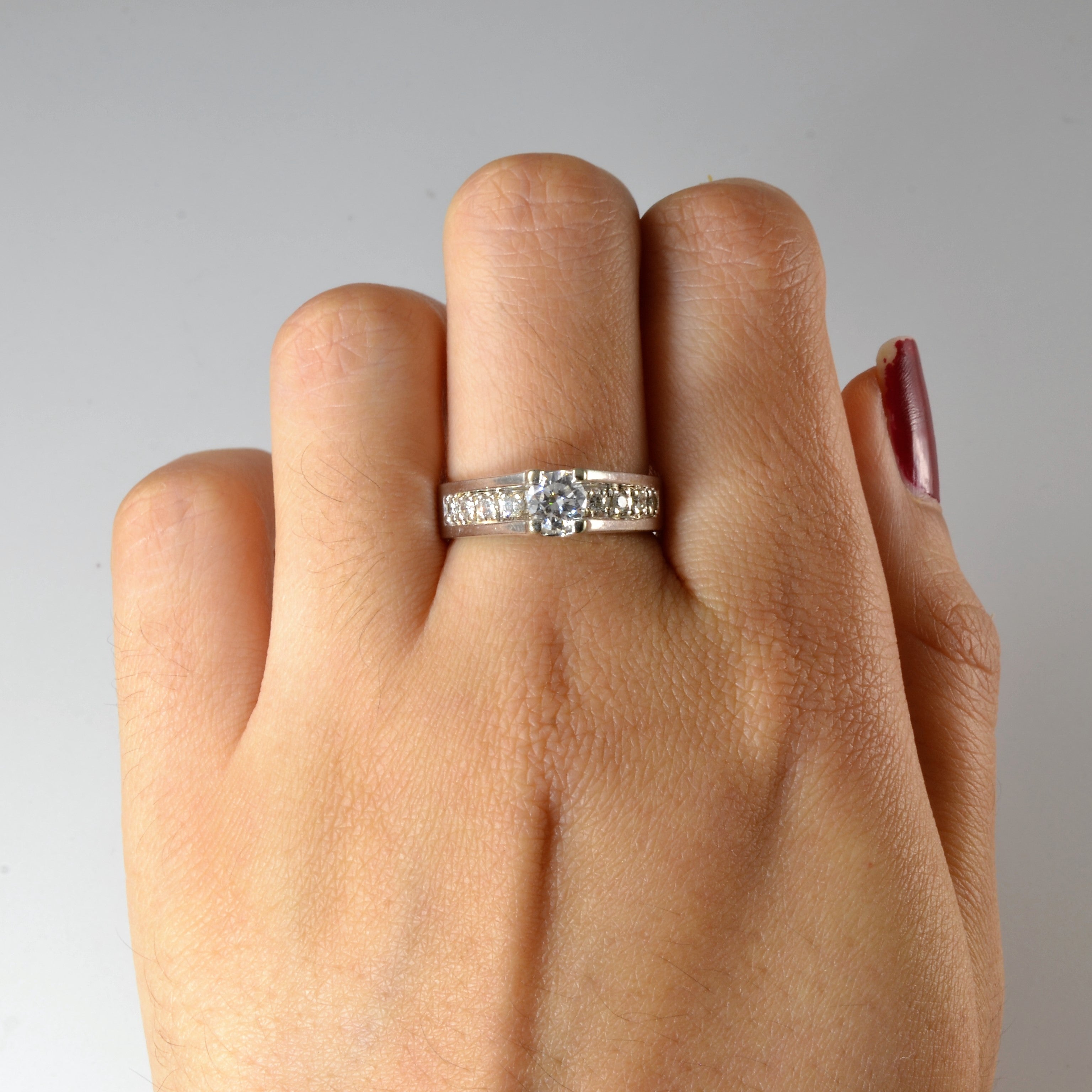 High Set Diamond Engagement Ring | 0.78ctw | SZ 7 |