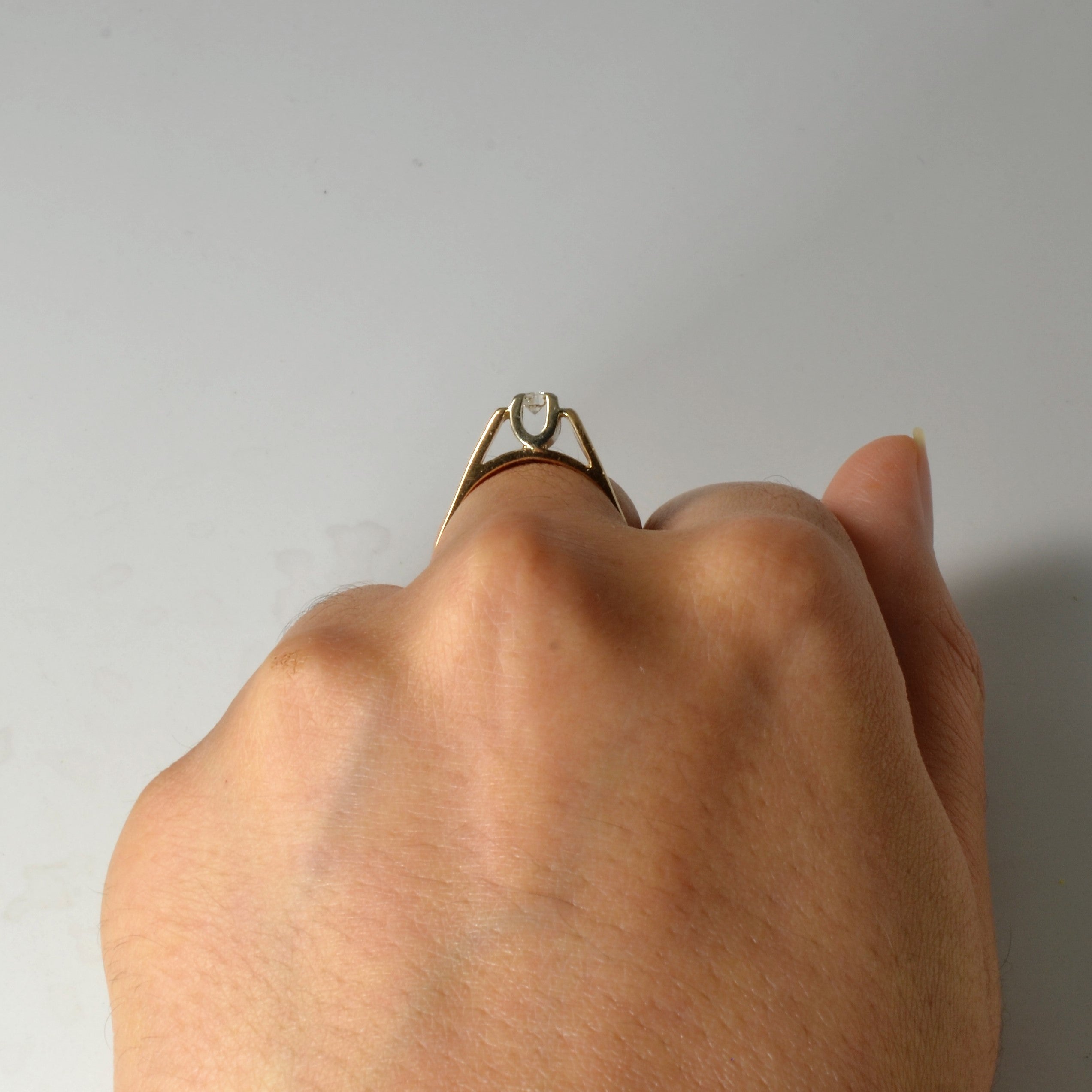 High Set Solitaire Diamond Ring | 0.14ct | SZ 6.5 |