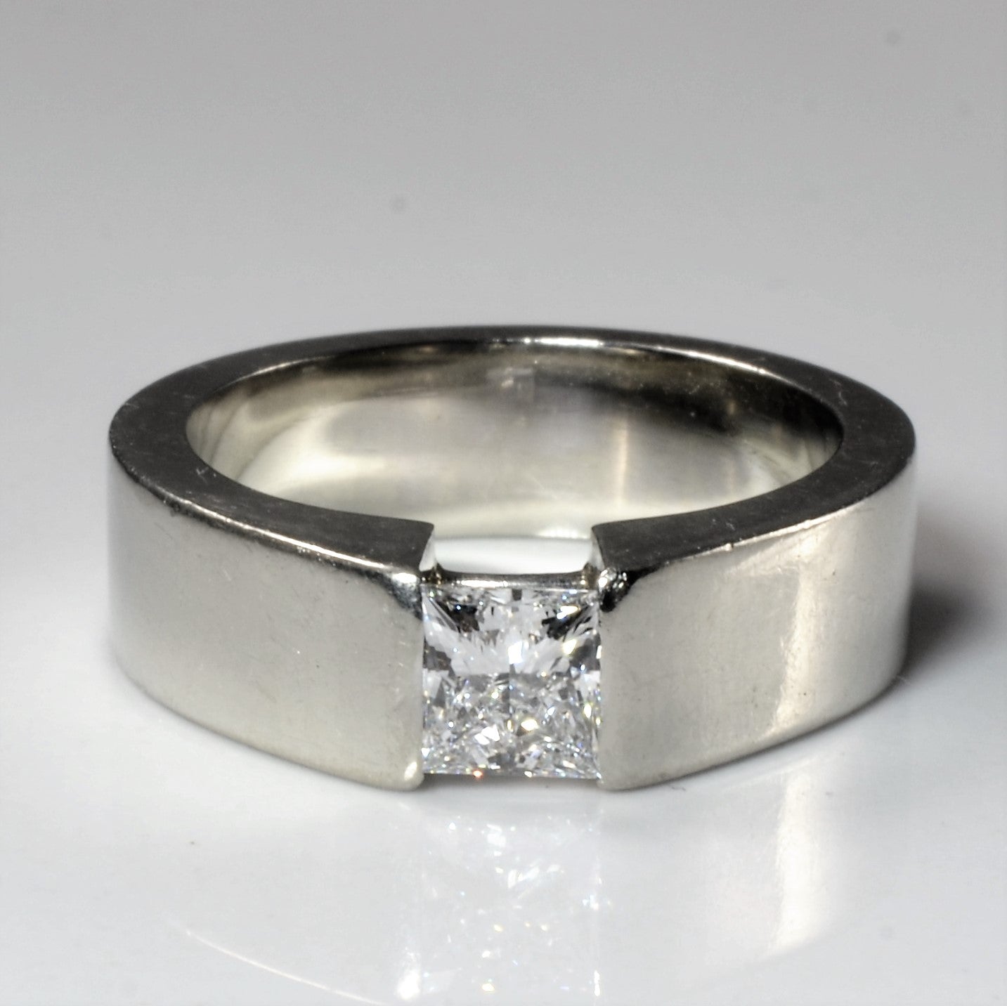 Tension Set Solitaire Diamond Ring, 0.55ct, SZ 5.25