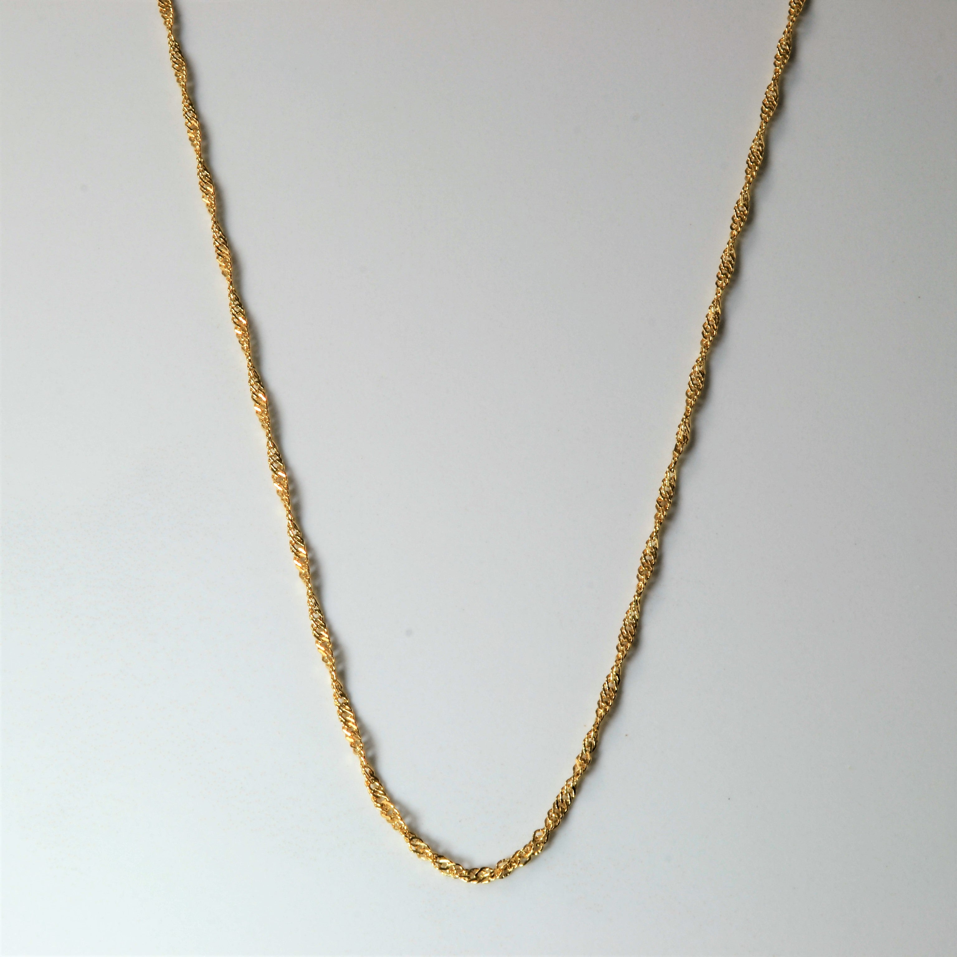 14k Yellow Gold Singapore Chain | 16" |