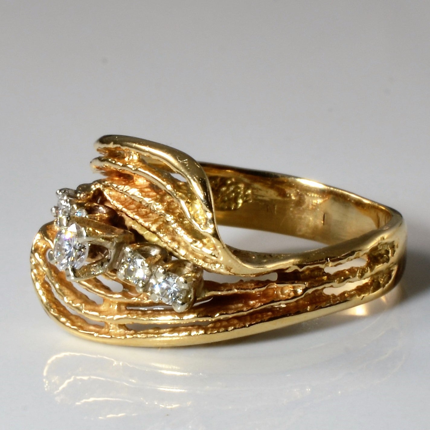 Bypass Five Stone Spiral Ring | 0.29ctw | SZ 7.75 |