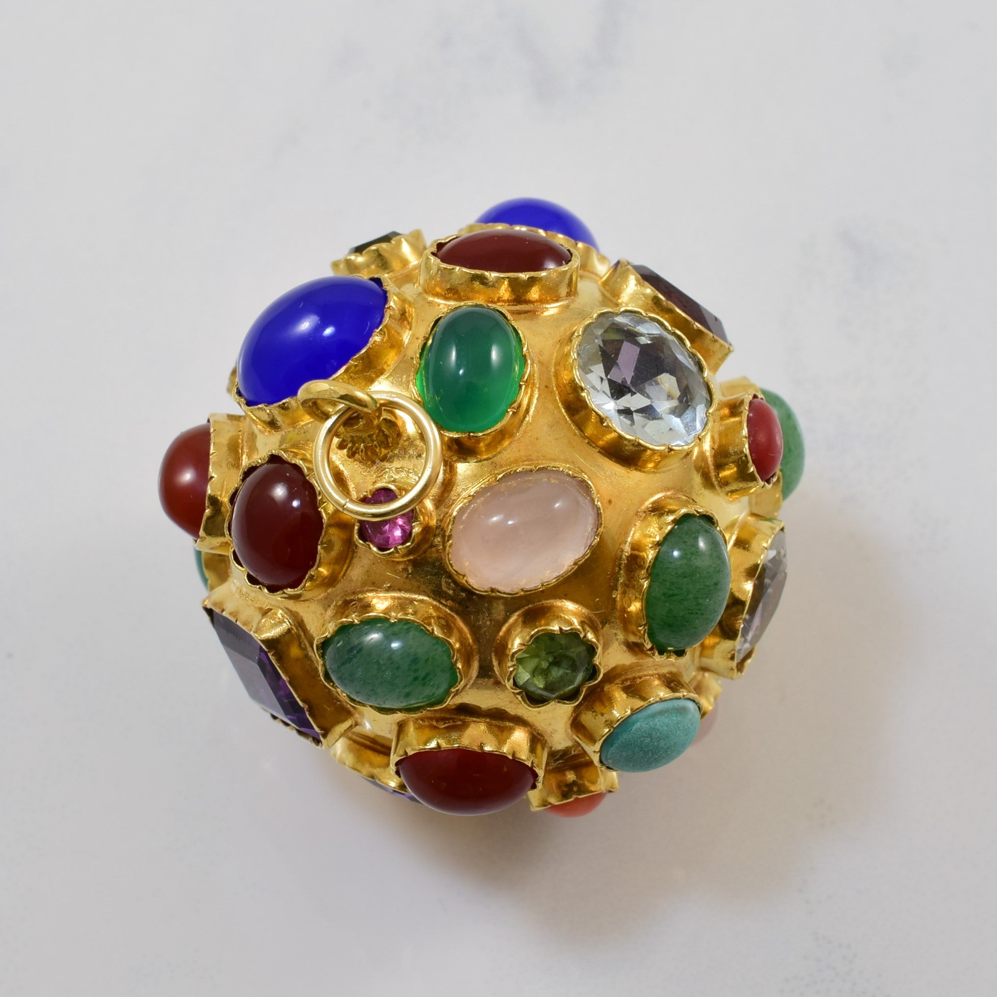 Multi Gemstone Sphere Pendant | 32.0ctw |