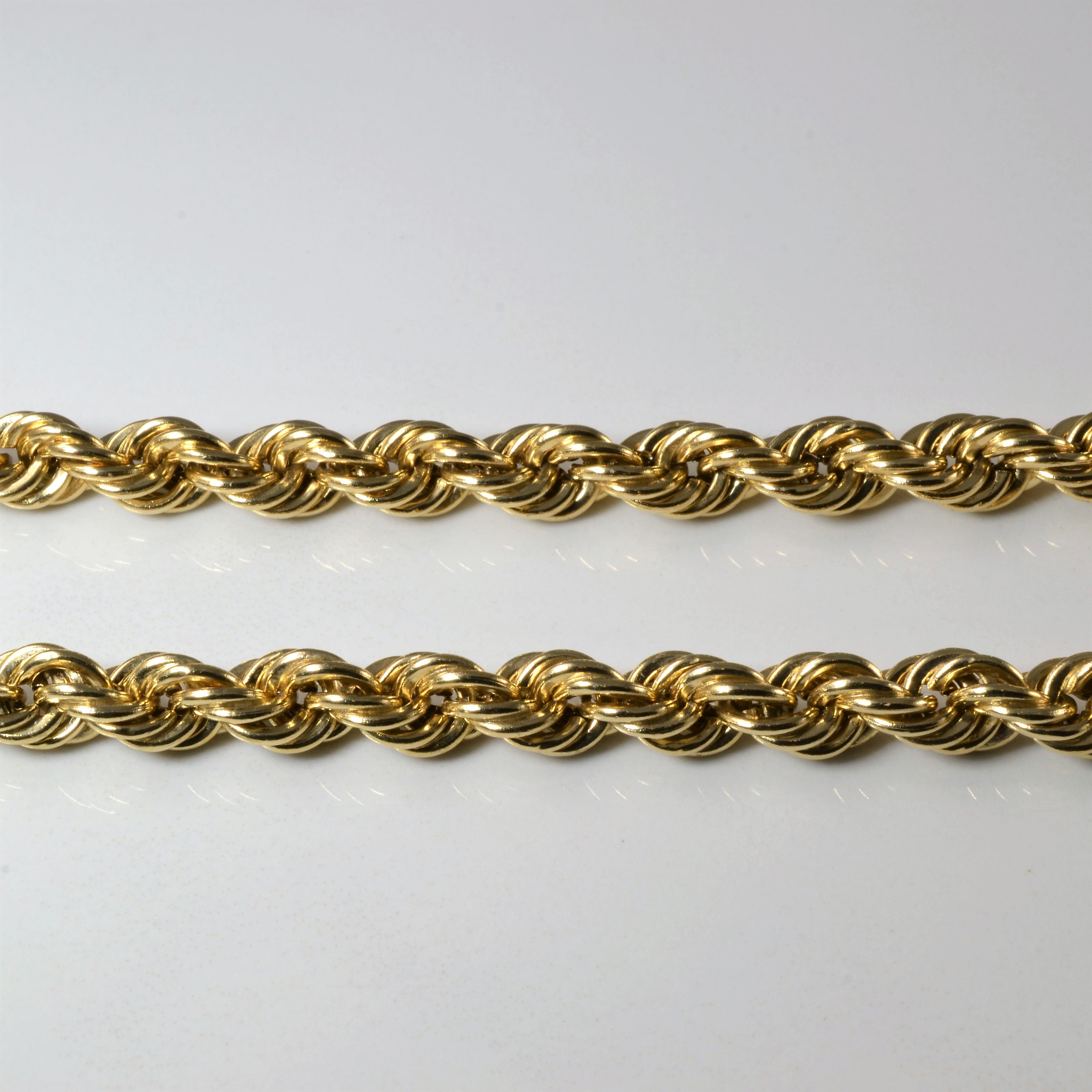 Chaîne corde en or jaune 14 carats | 24" |