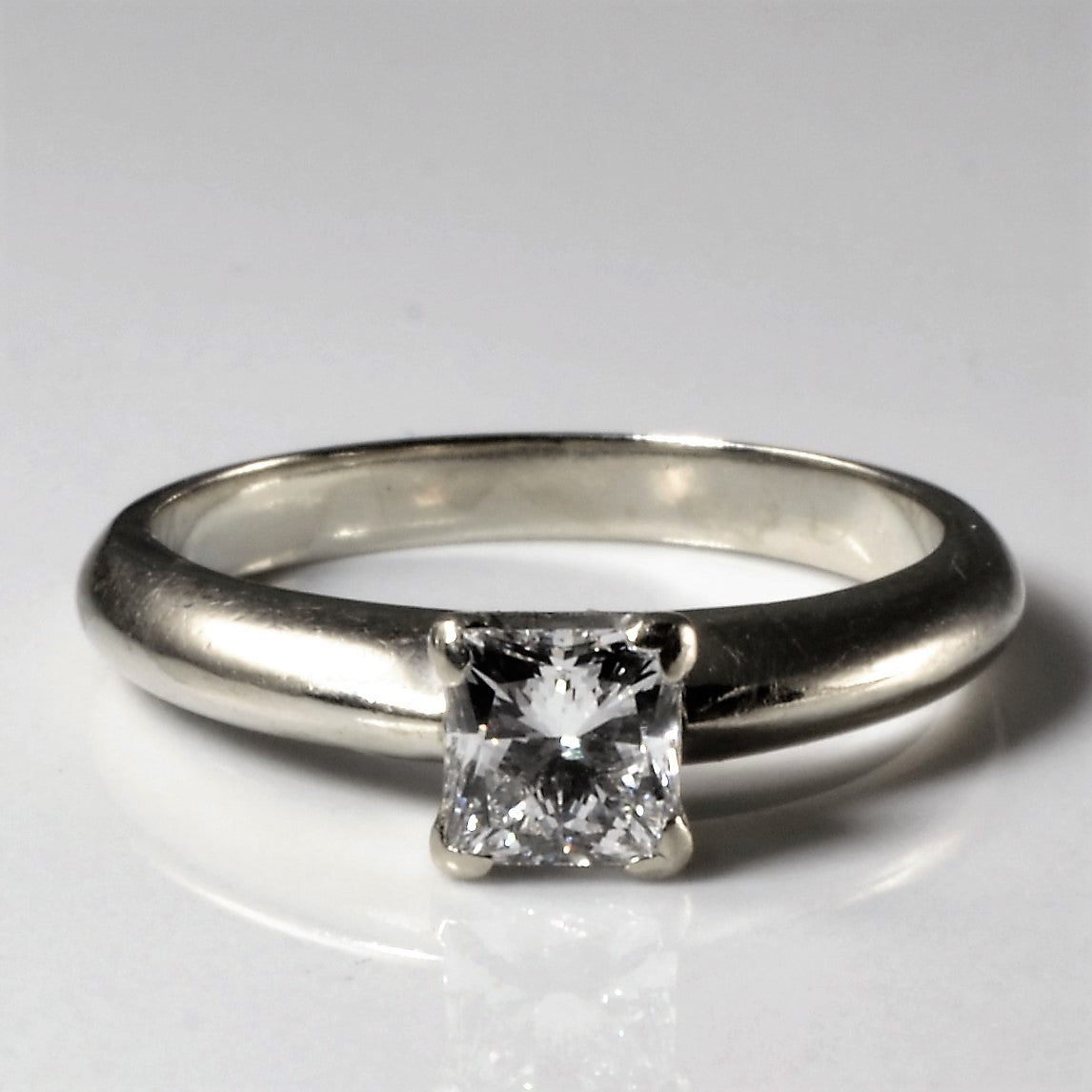 Solitaire Princess Diamond Ring | 0.64ct | SZ 6.25 |
