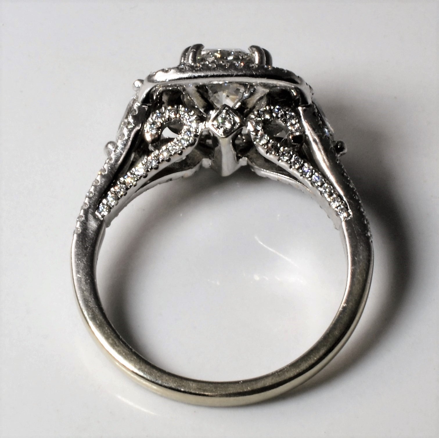 Double Halo Split Shank Engagement Ring | 1.99ctw | SZ 6.5 |